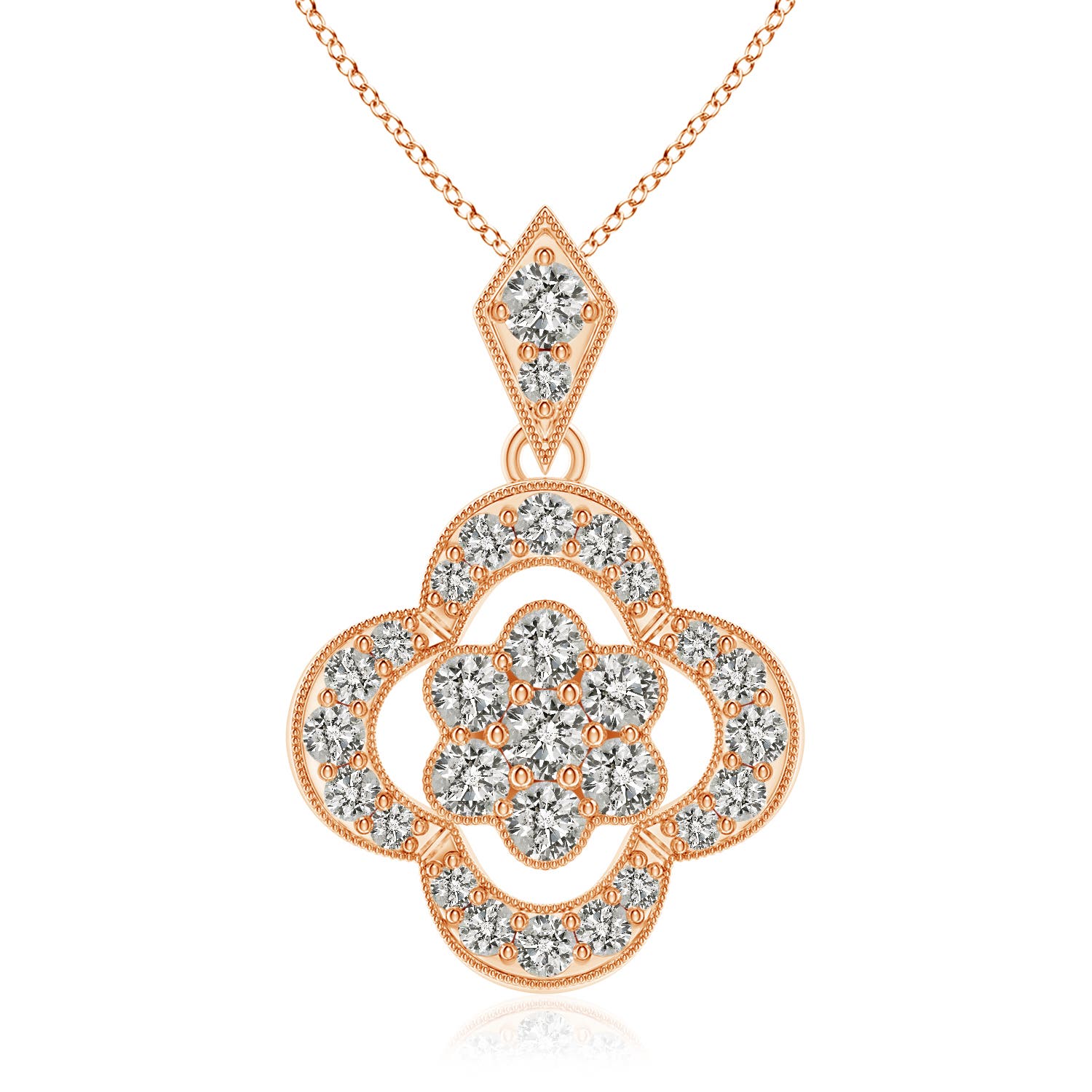 K, I3 / 0.1 CT / 14 KT Rose Gold