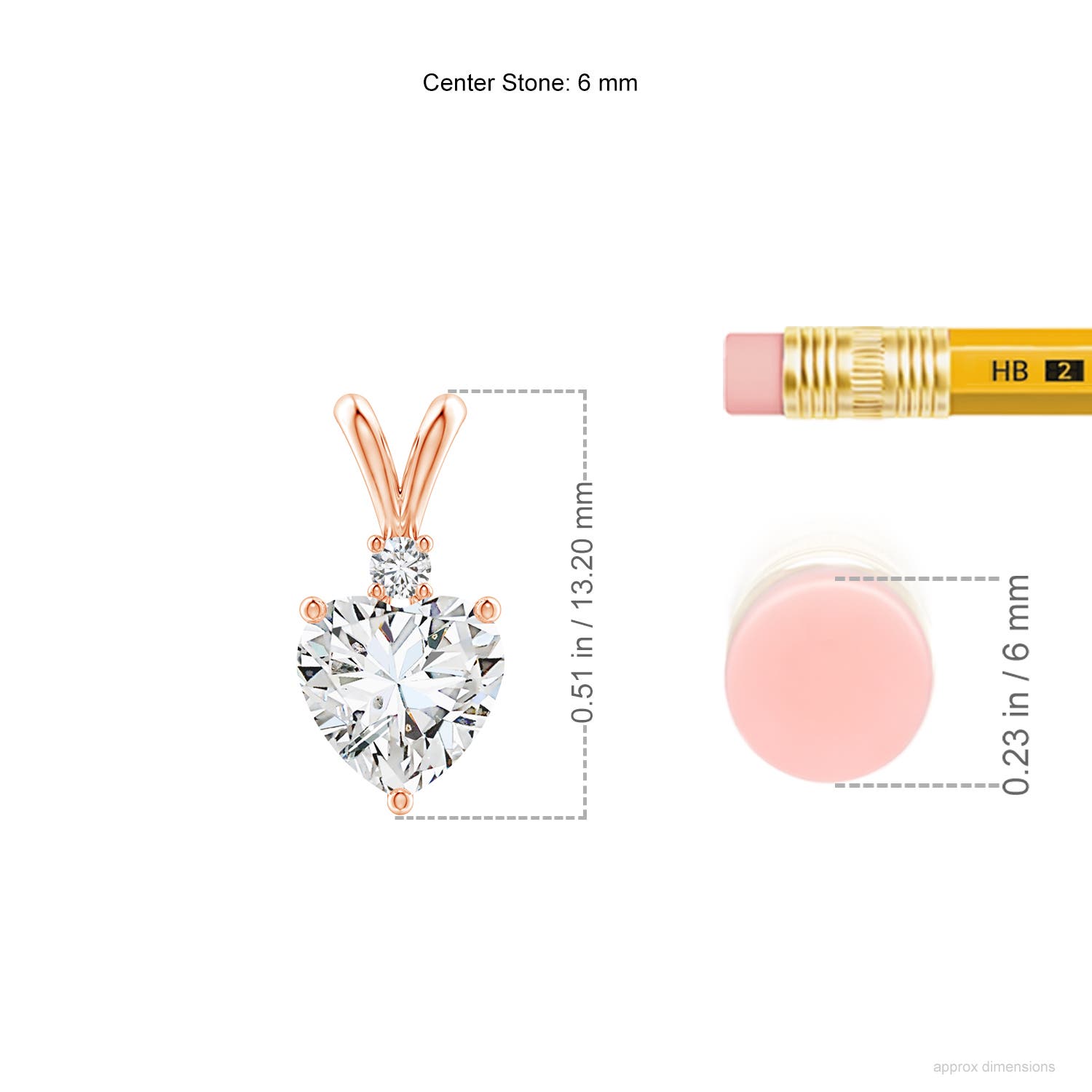 H, SI2 / 0.79 CT / 14 KT Rose Gold