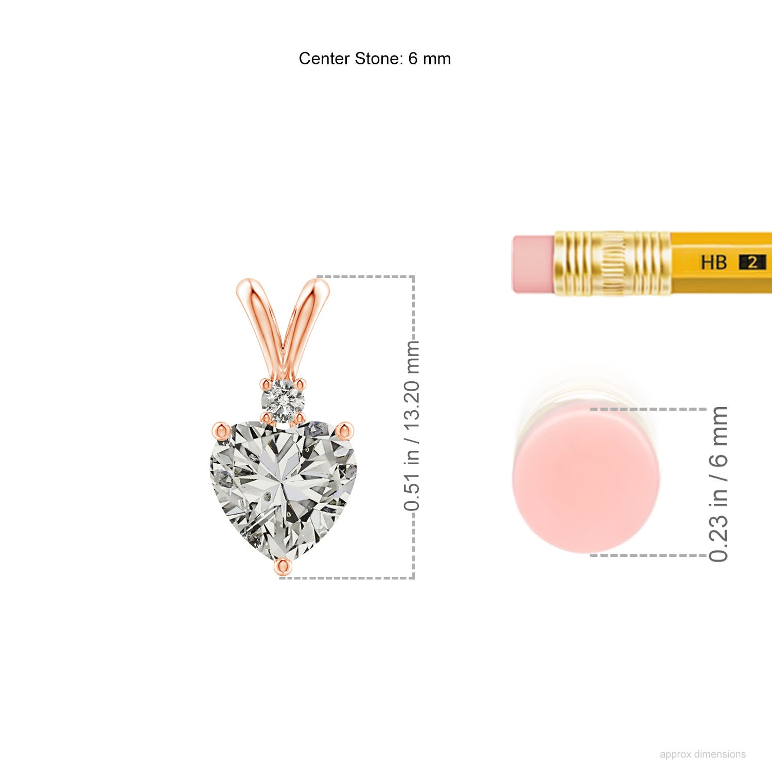 K, I3 / 0.79 CT / 14 KT Rose Gold