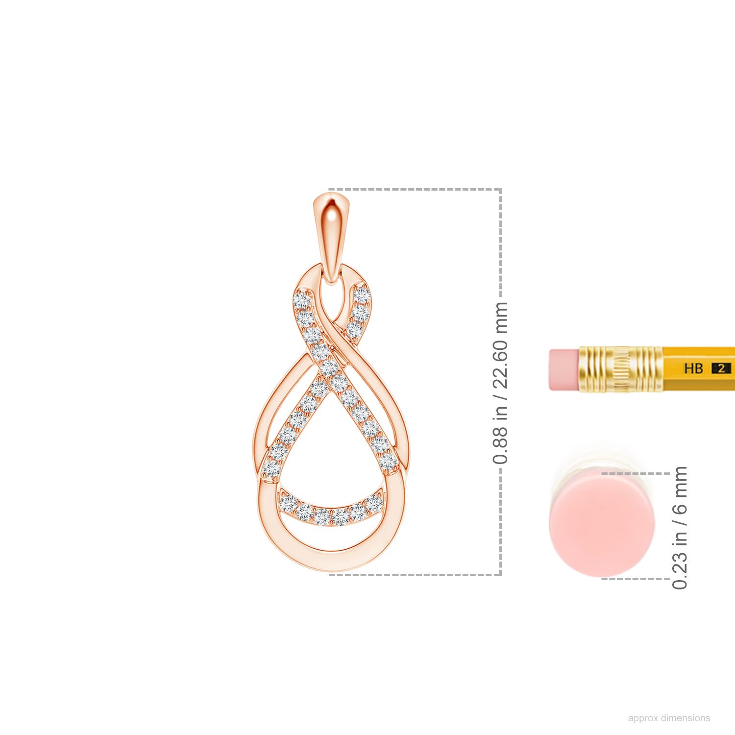 G, VS2 / 0.13 CT / 14 KT Rose Gold