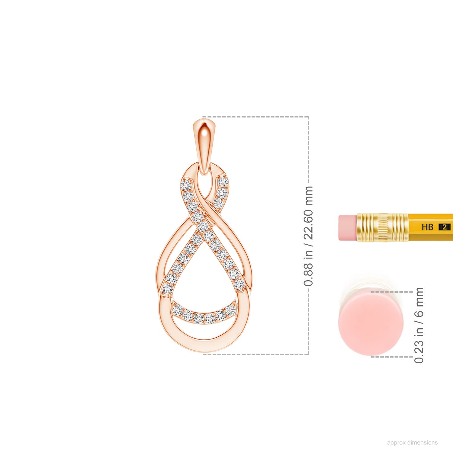 H, SI2 / 0.13 CT / 14 KT Rose Gold