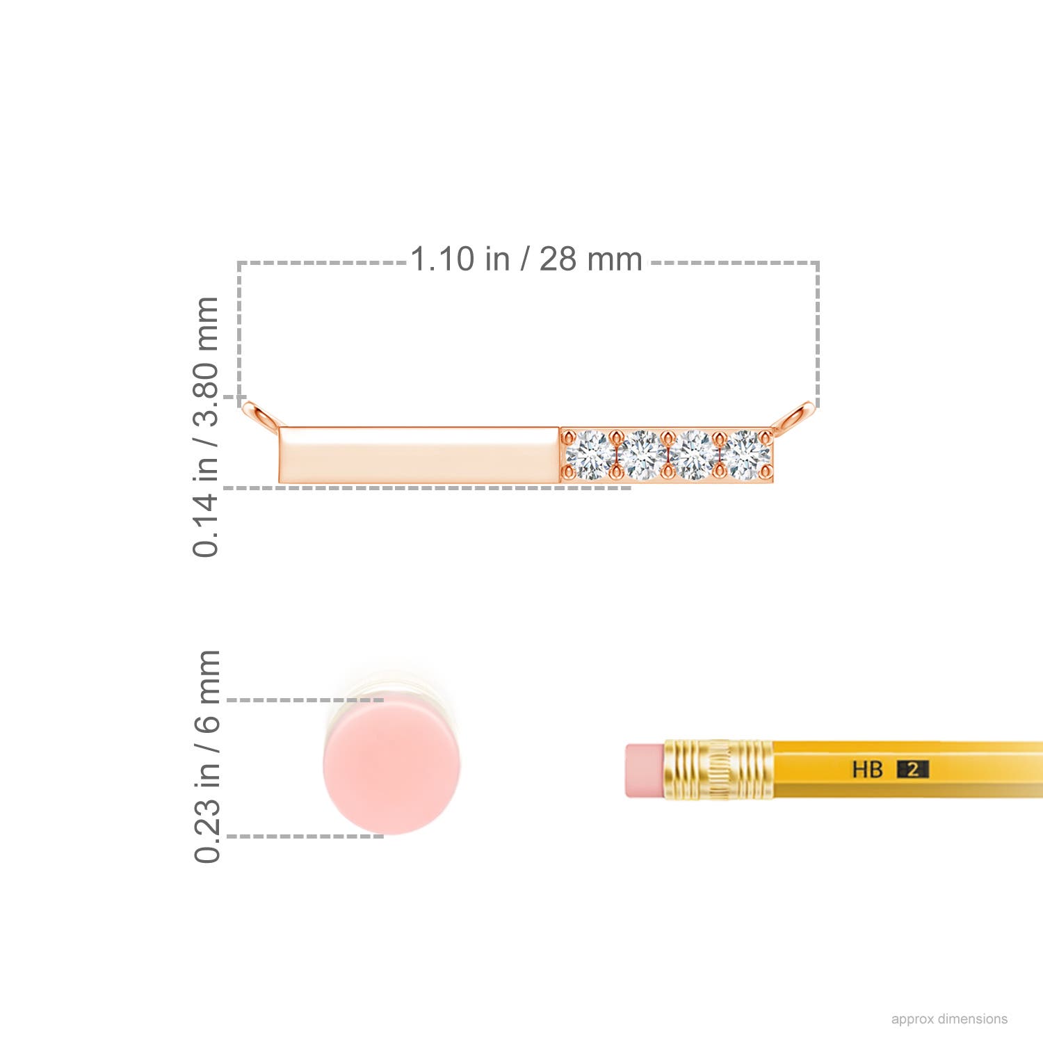 G, VS2 / 0.21 CT / 14 KT Rose Gold