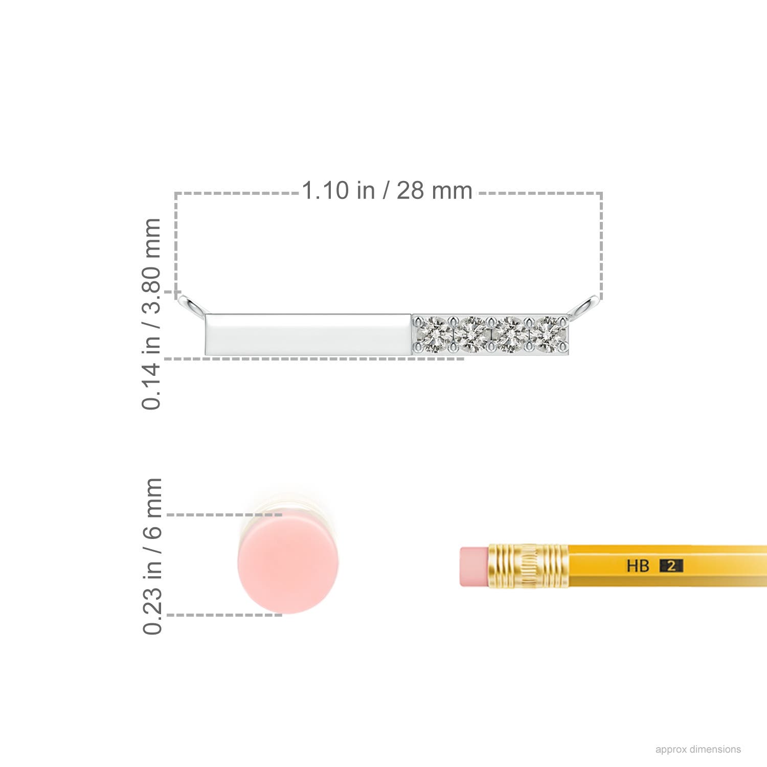 K, I3 / 0.21 CT / 14 KT White Gold