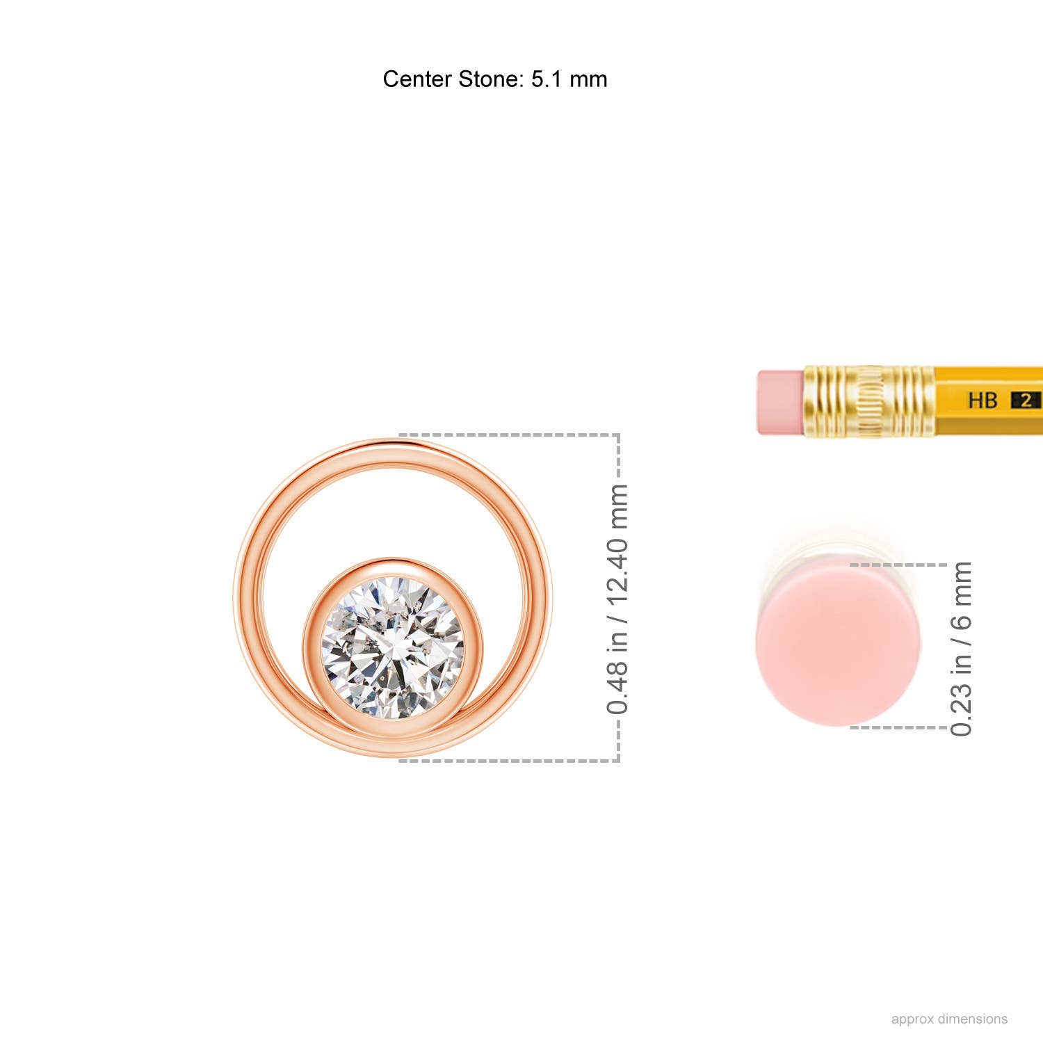 I-J, I1-I2 / 0.5 CT / 14 KT Rose Gold