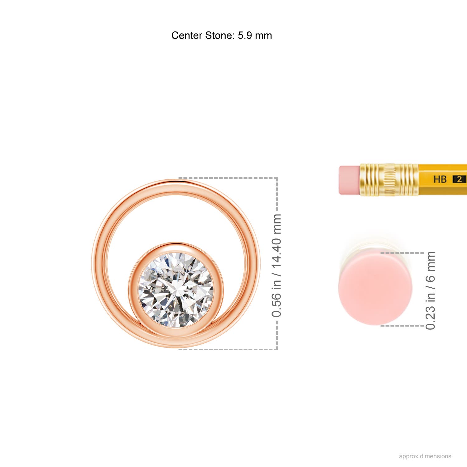 I-J, I1-I2 / 0.75 CT / 14 KT Rose Gold