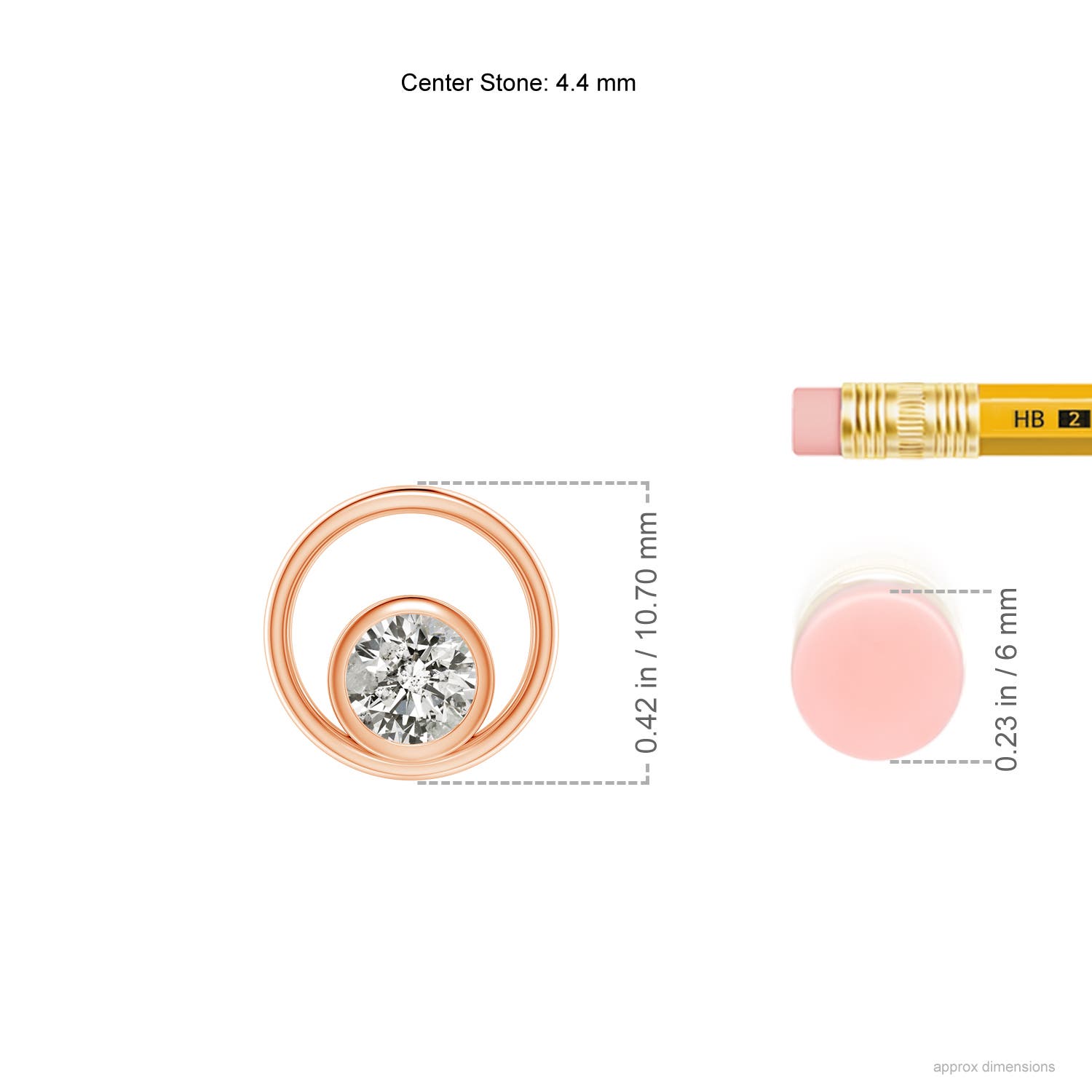 K, I3 / 0.33 CT / 14 KT Rose Gold