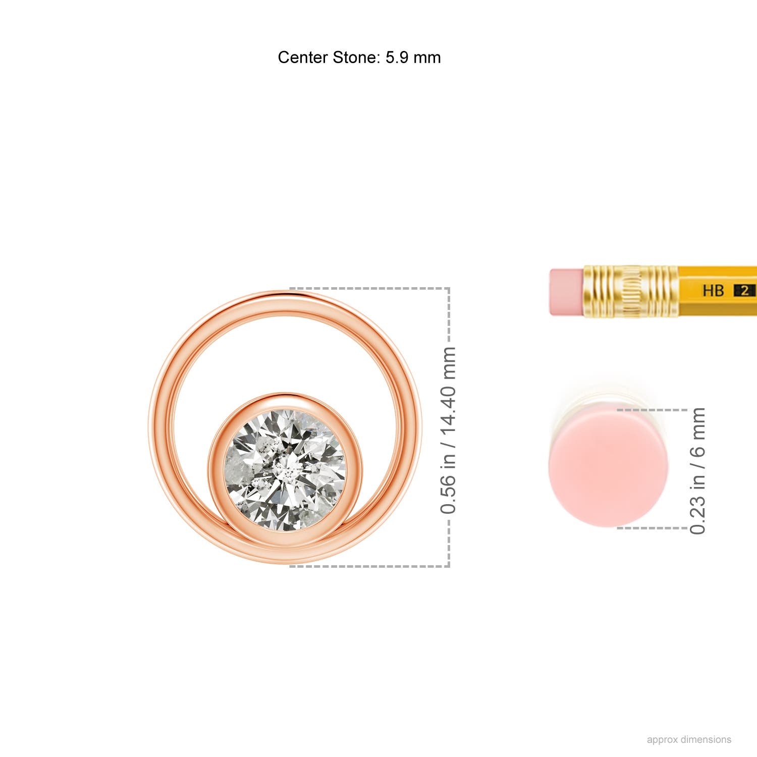 K, I3 / 0.75 CT / 14 KT Rose Gold