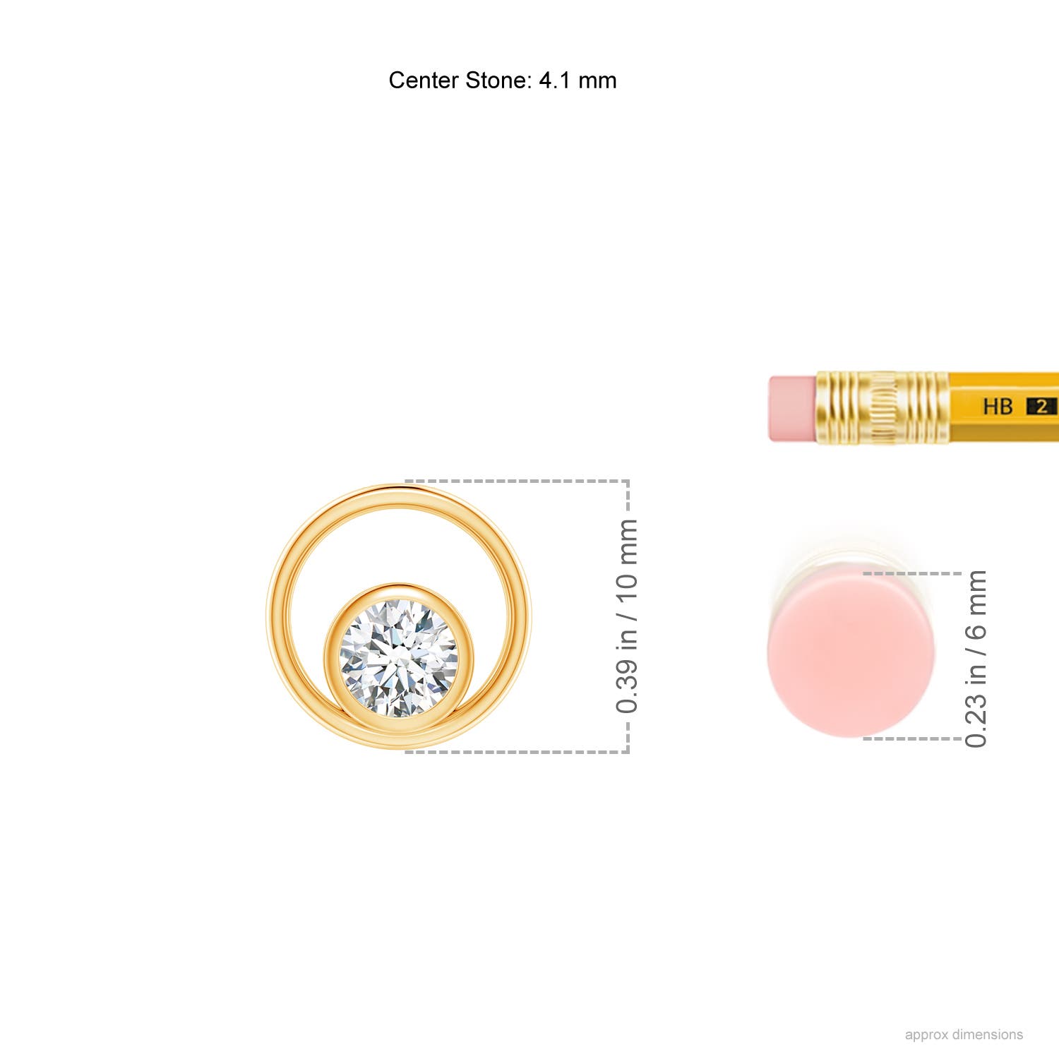 G, VS2 / 0.25 CT / 14 KT Yellow Gold