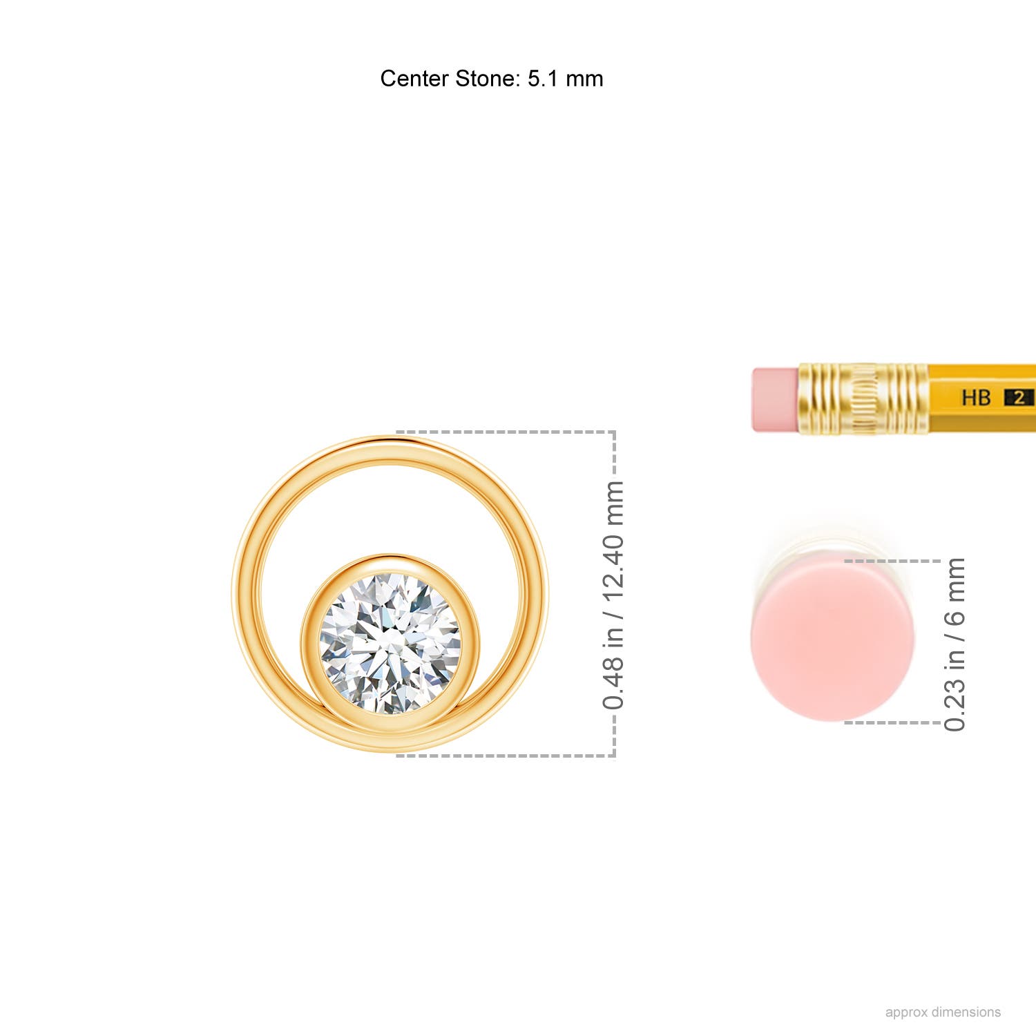 G, VS2 / 0.5 CT / 14 KT Yellow Gold