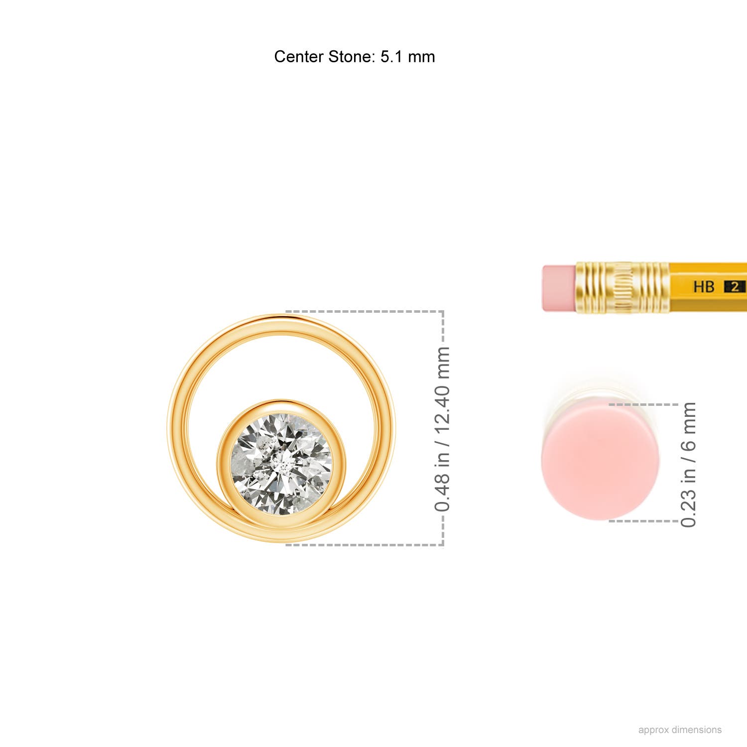 K, I3 / 0.5 CT / 14 KT Yellow Gold
