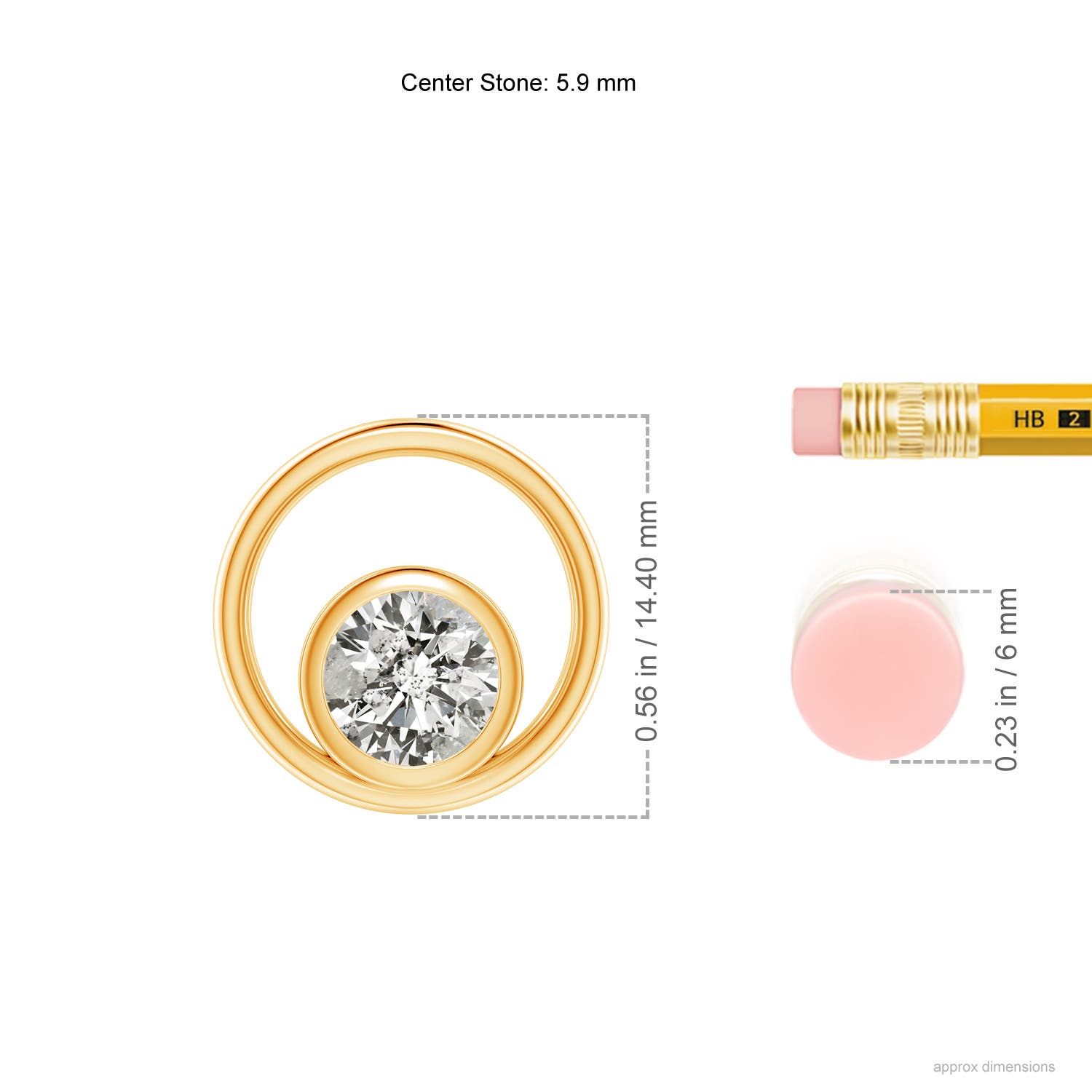 K, I3 / 0.75 CT / 14 KT Yellow Gold