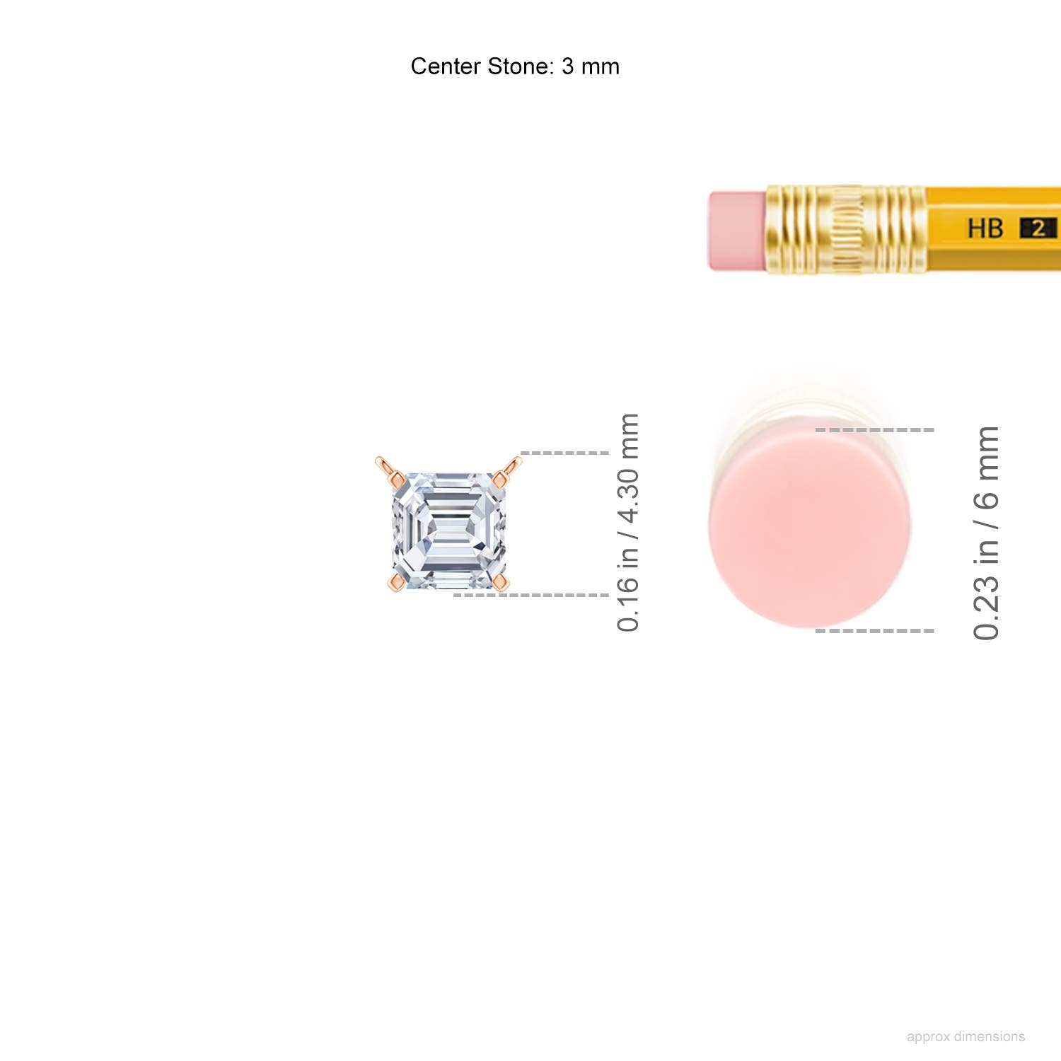 G, VS2 / 0.15 CT / 14 KT Rose Gold