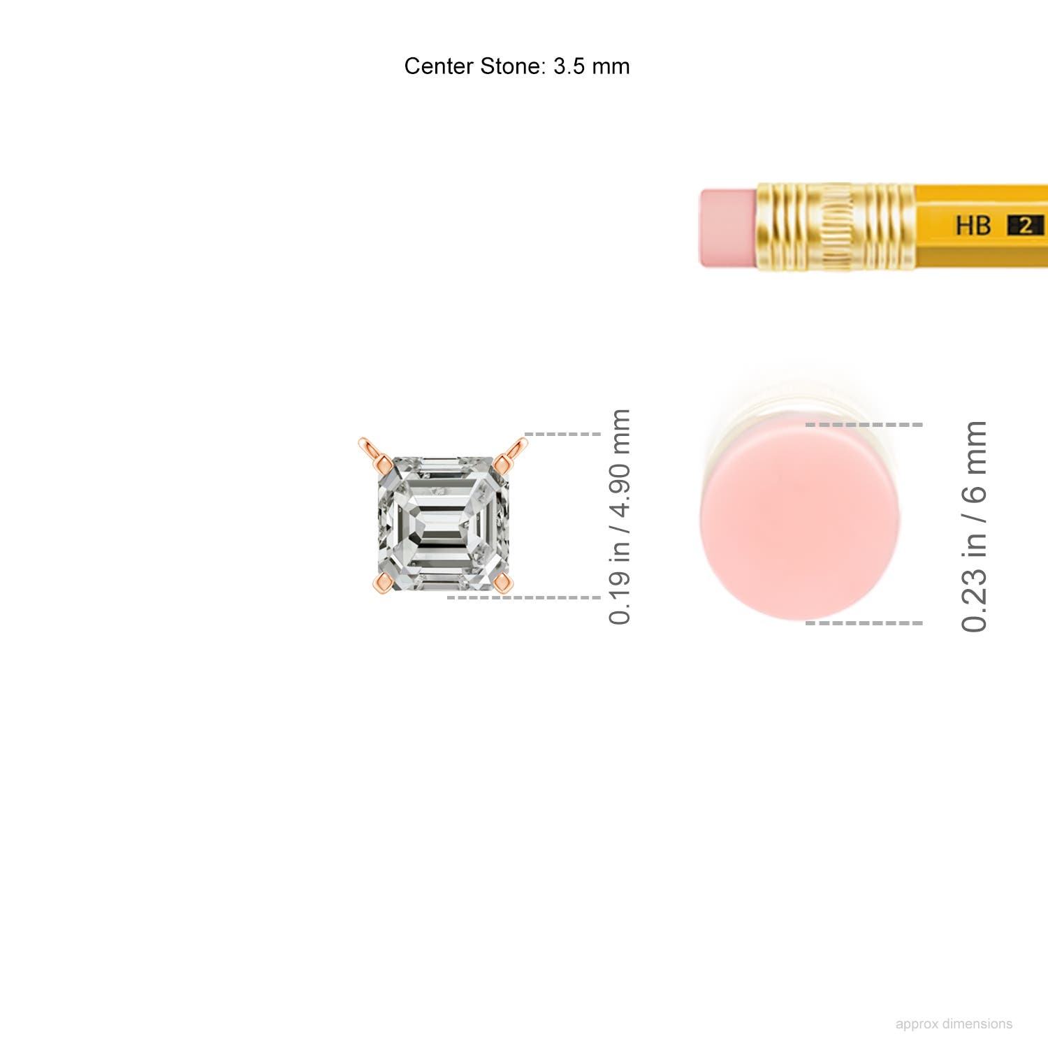 K, I3 / 0.25 CT / 14 KT Rose Gold