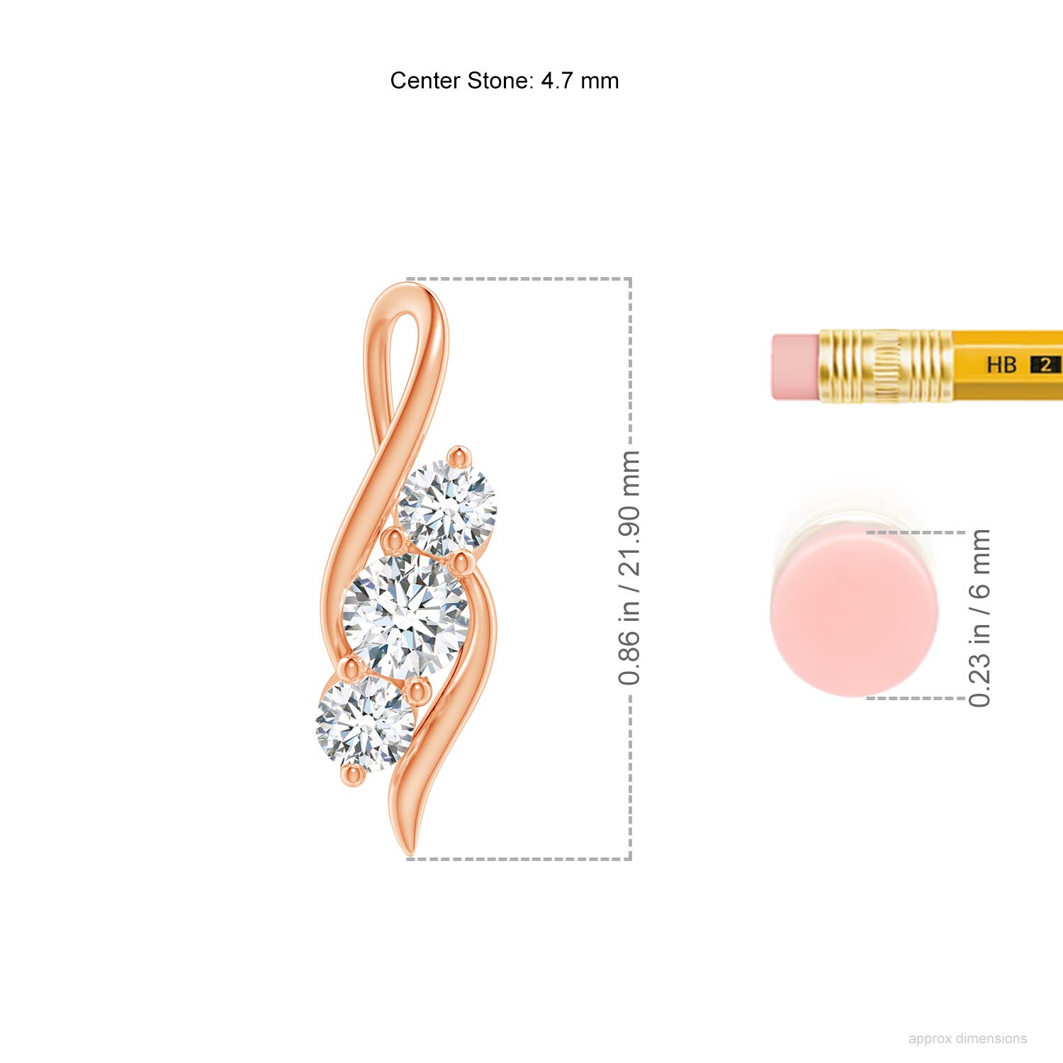 G, VS2 / 0.75 CT / 14 KT Rose Gold