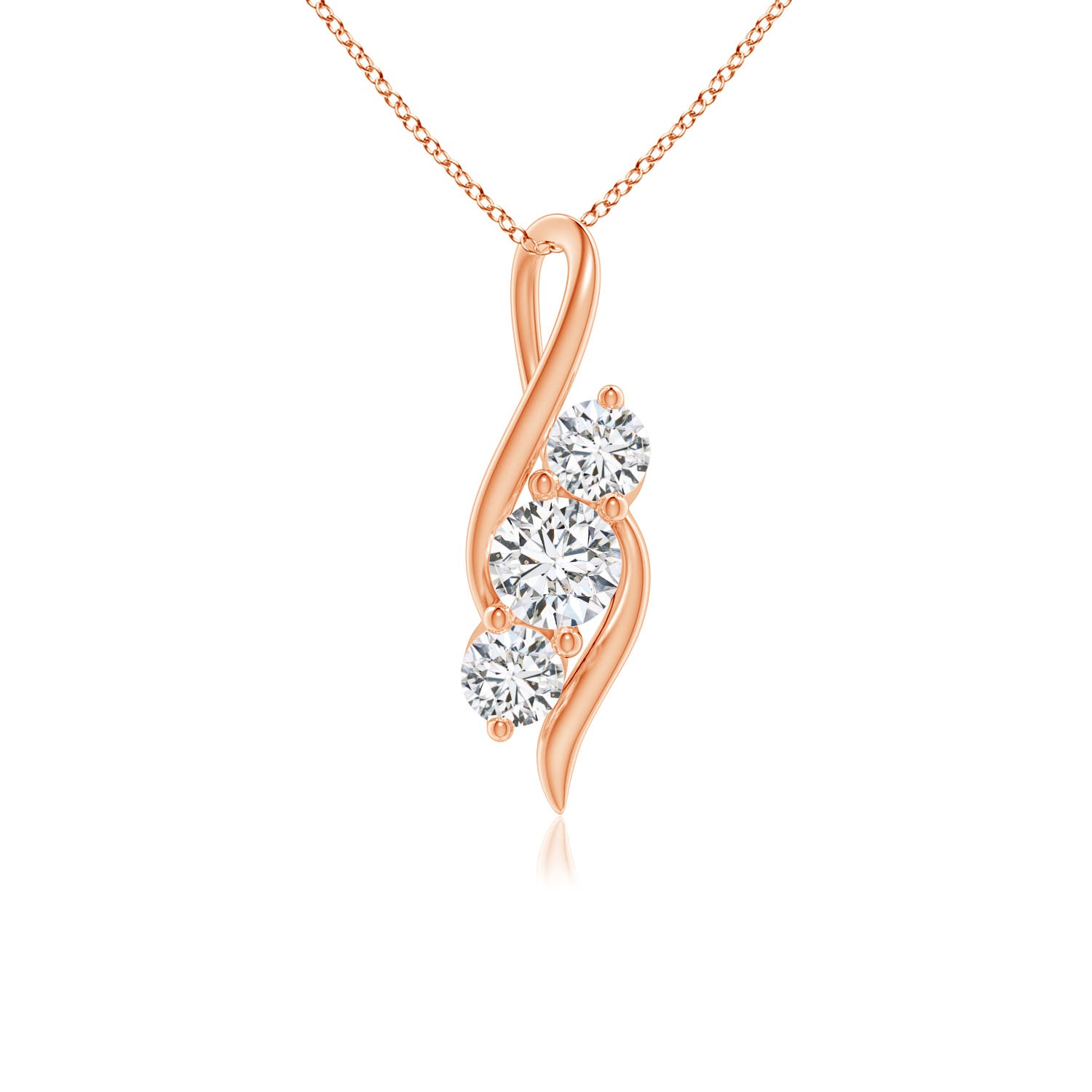 H, SI2 / 0.75 CT / 14 KT Rose Gold