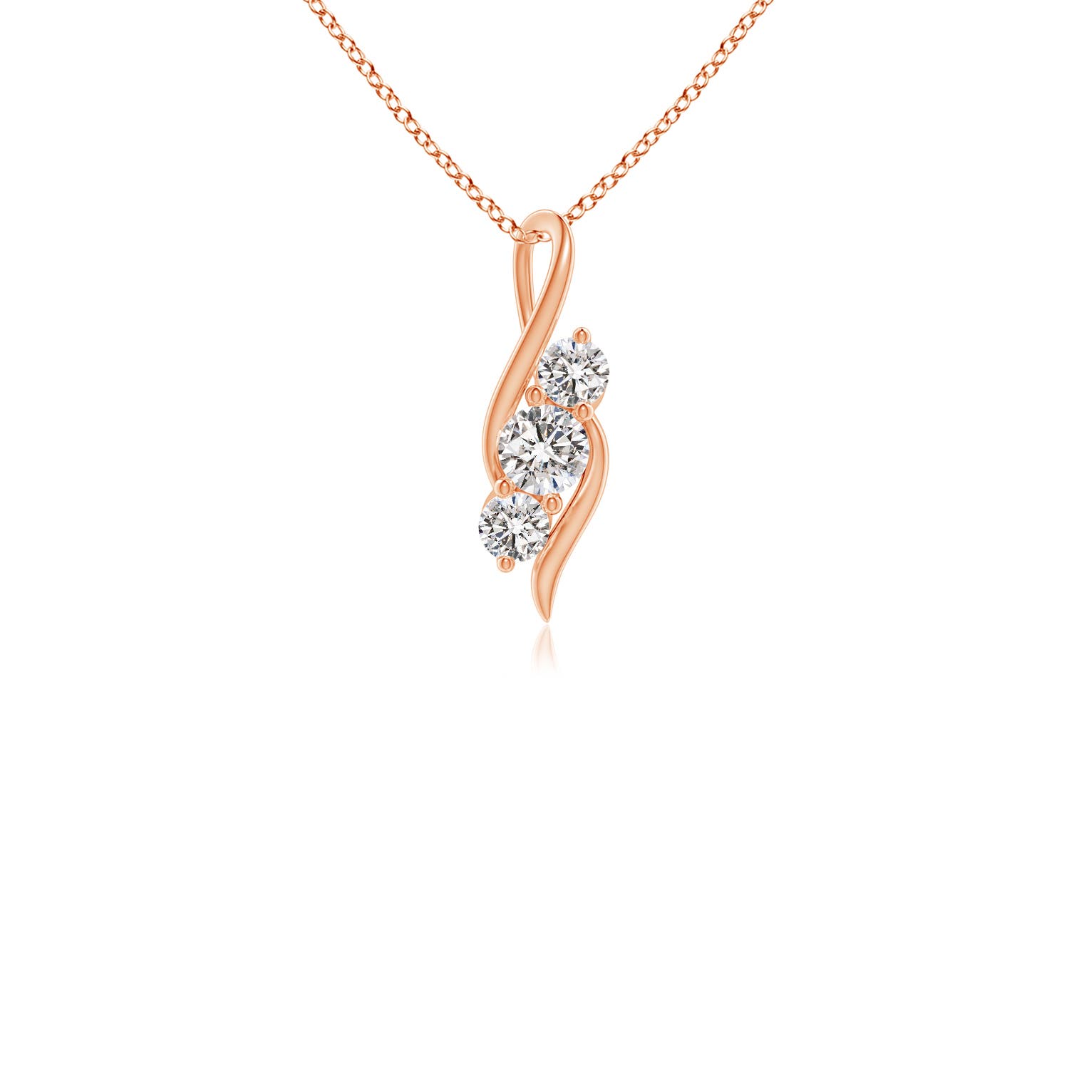 I-J, I1-I2 / 0.25 CT / 14 KT Rose Gold