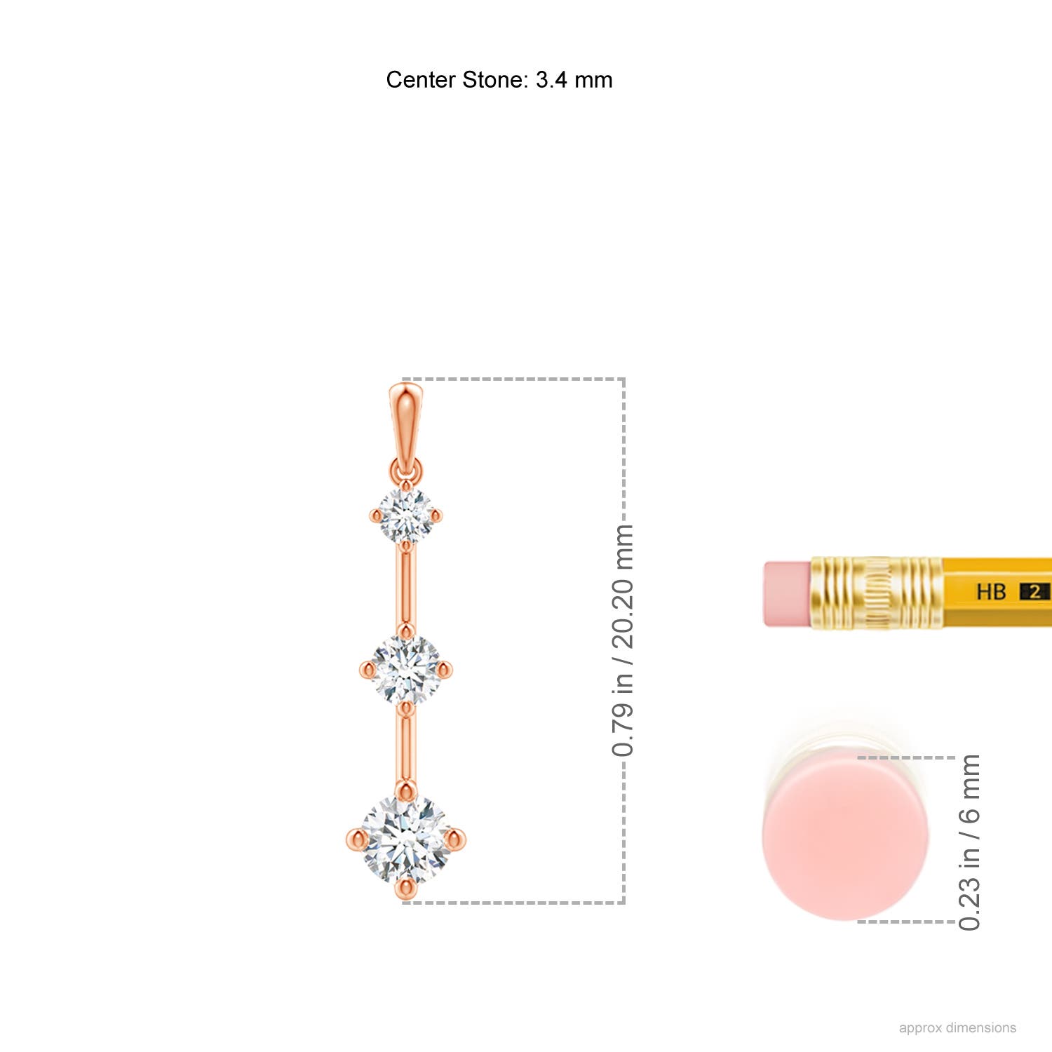 G, VS2 / 0.26 CT / 14 KT Rose Gold