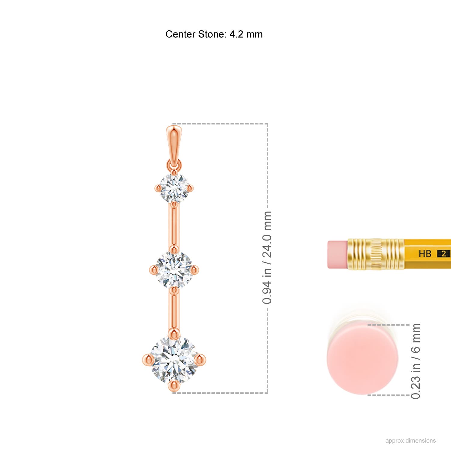 G, VS2 / 0.51 CT / 14 KT Rose Gold