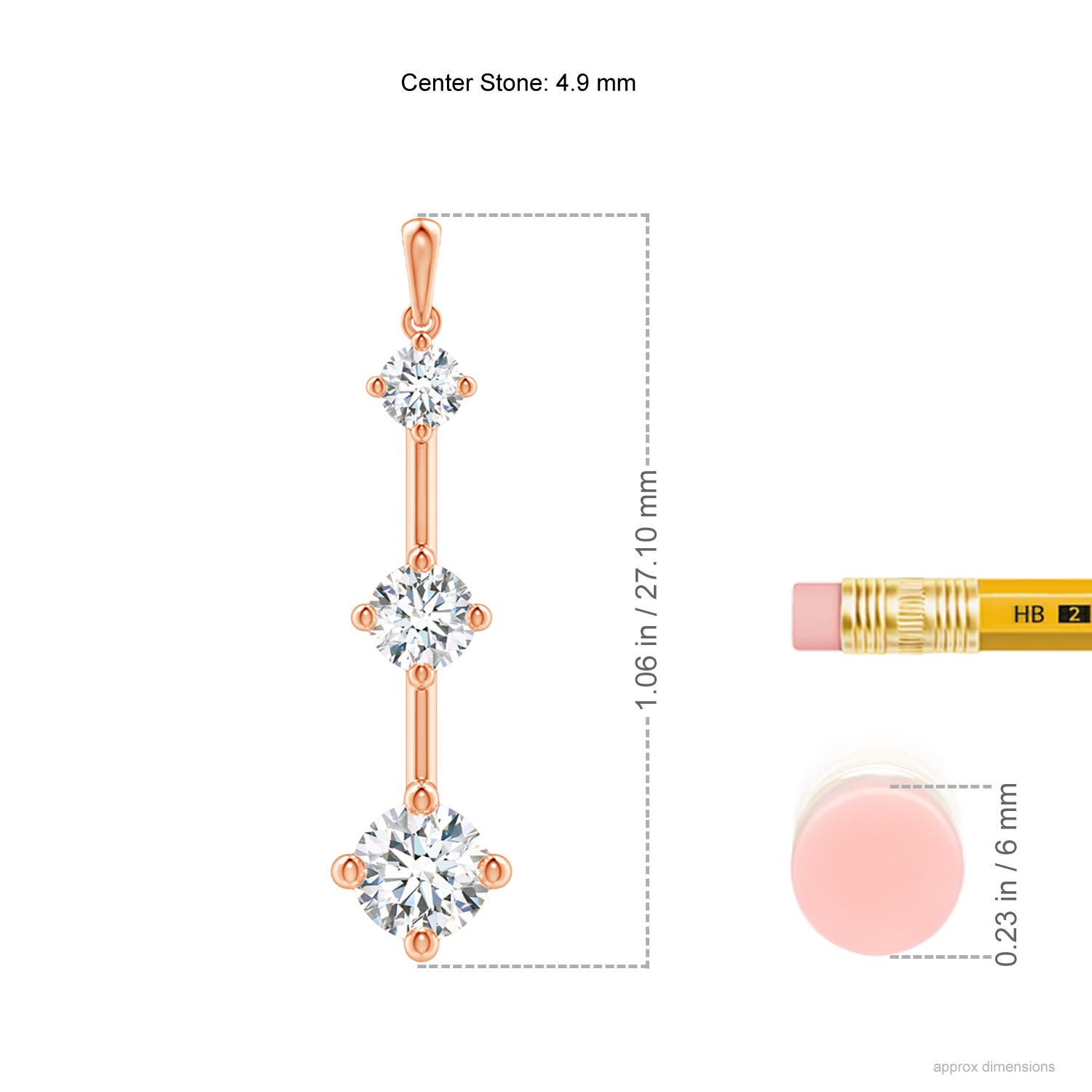 G, VS2 / 0.75 CT / 14 KT Rose Gold