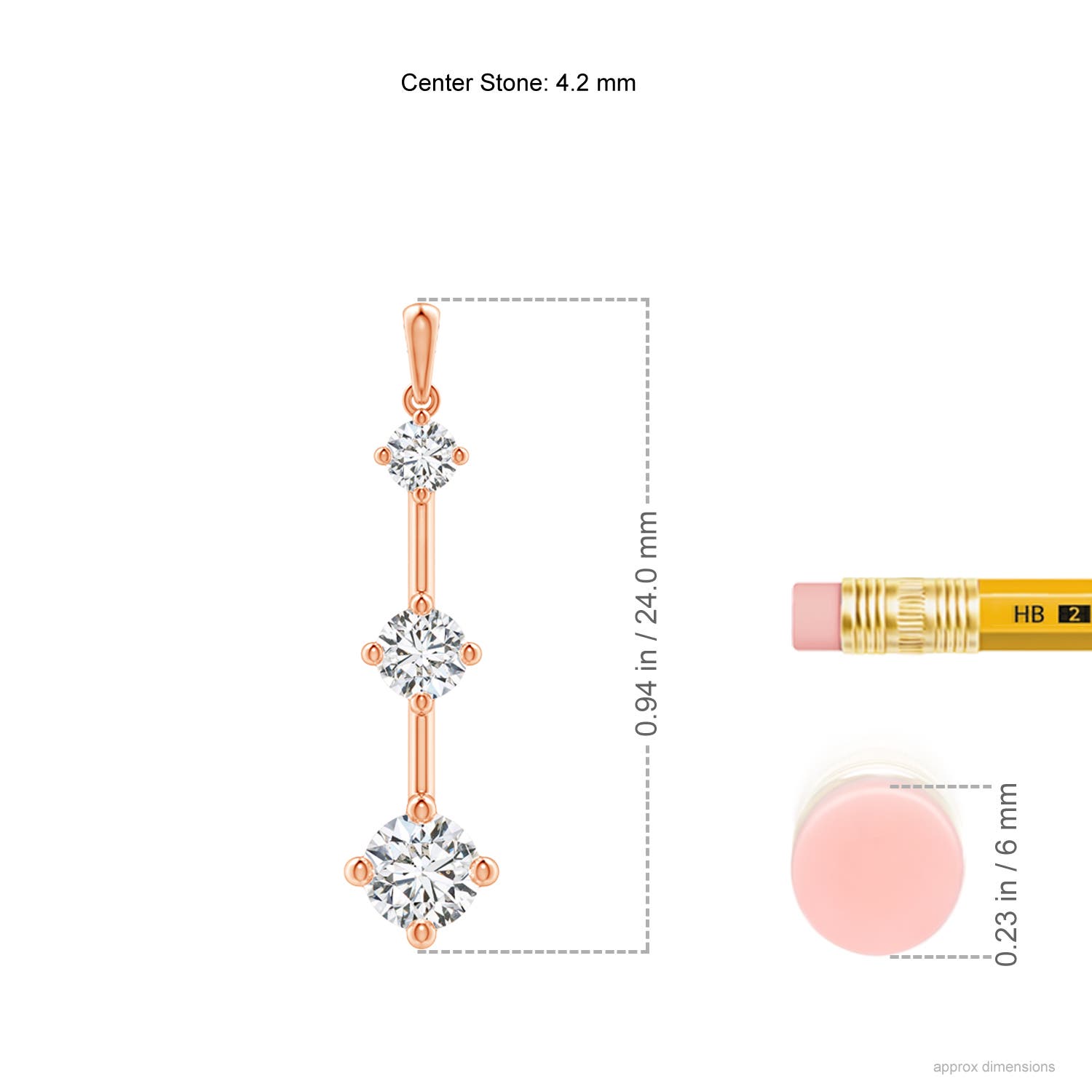 H, SI2 / 0.51 CT / 14 KT Rose Gold