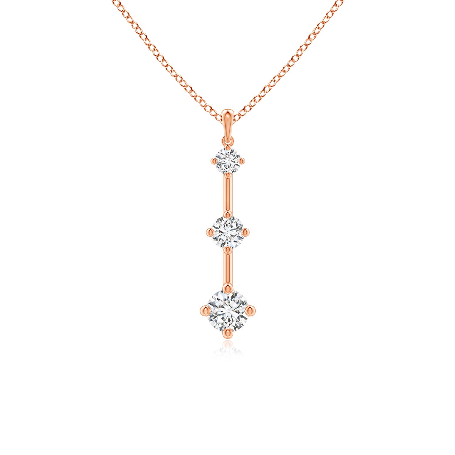 H, SI2 / 0.75 CT / 14 KT Rose Gold