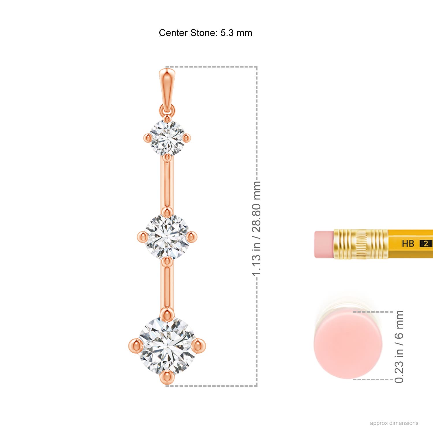 H, SI2 / 1.02 CT / 14 KT Rose Gold