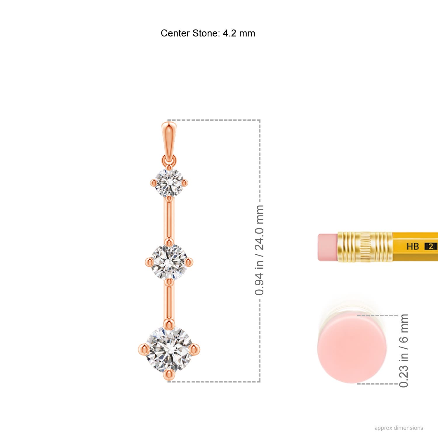 I-J, I1-I2 / 0.51 CT / 14 KT Rose Gold