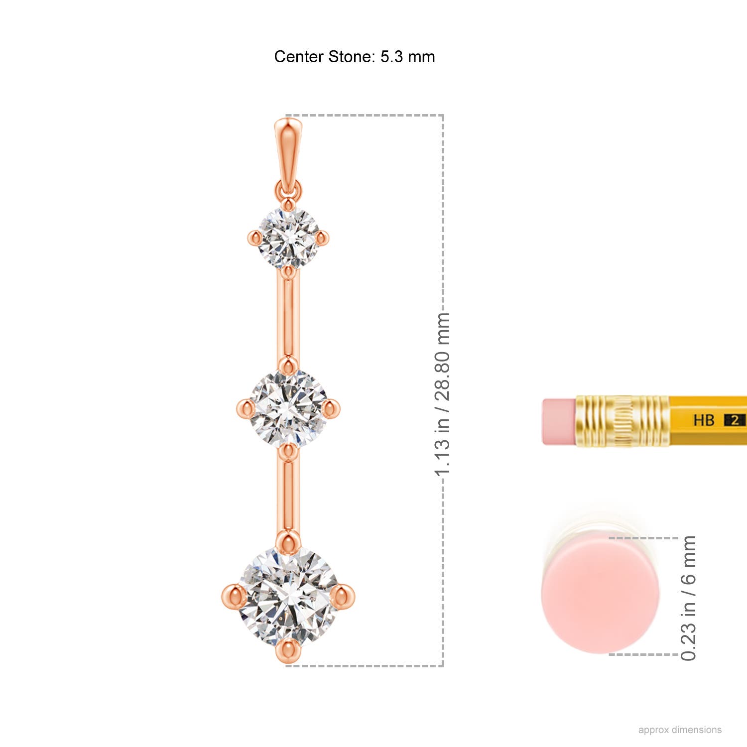 I-J, I1-I2 / 1.02 CT / 14 KT Rose Gold