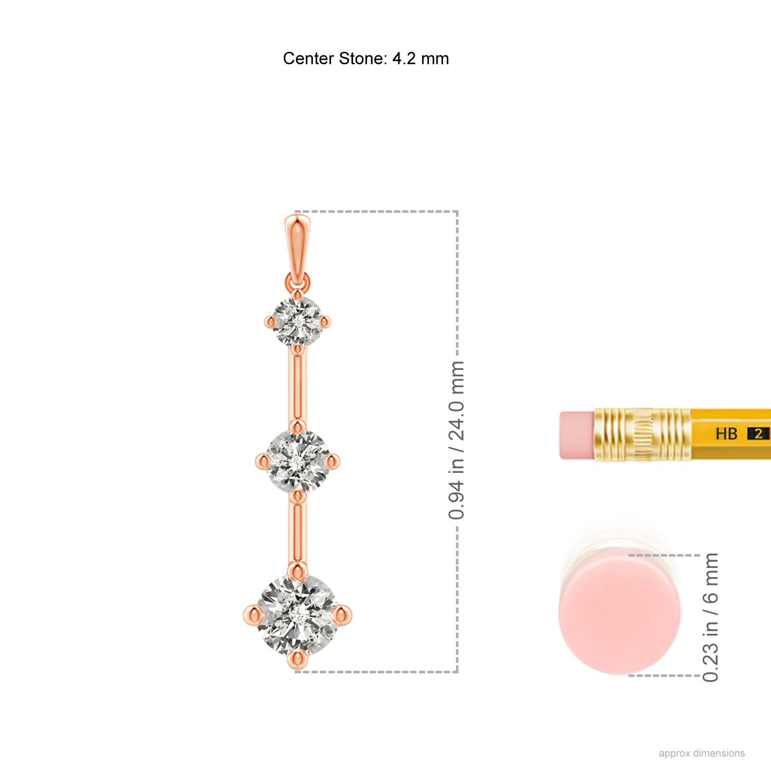 K, I3 / 0.51 CT / 14 KT Rose Gold