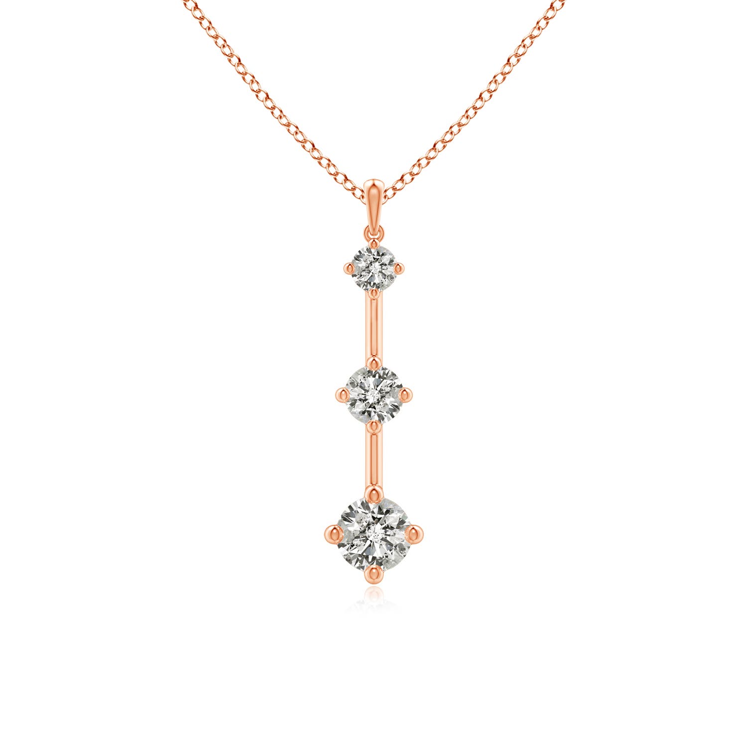 K, I3 / 1.02 CT / 14 KT Rose Gold