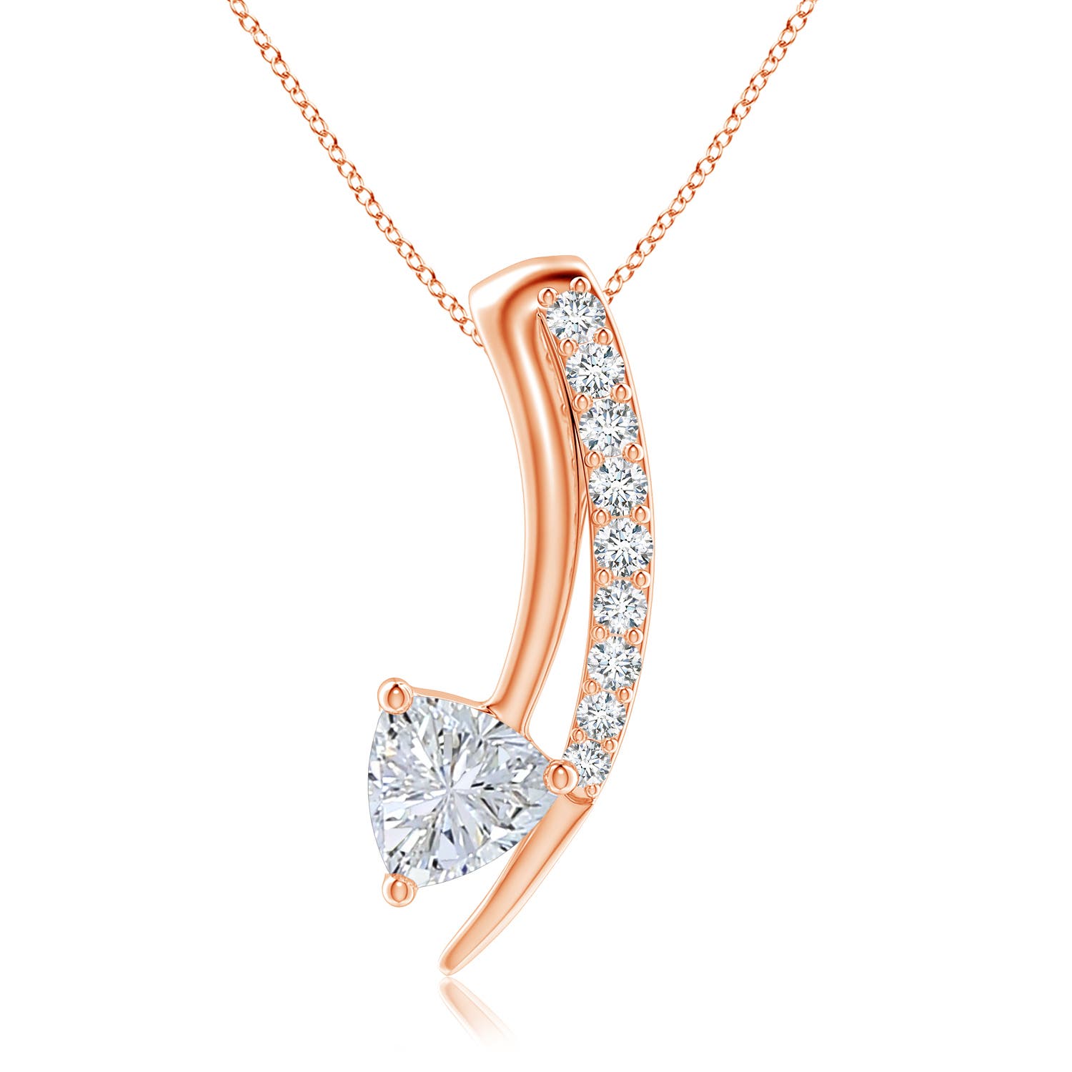 H, SI2 / 0.14 CT / 14 KT Rose Gold