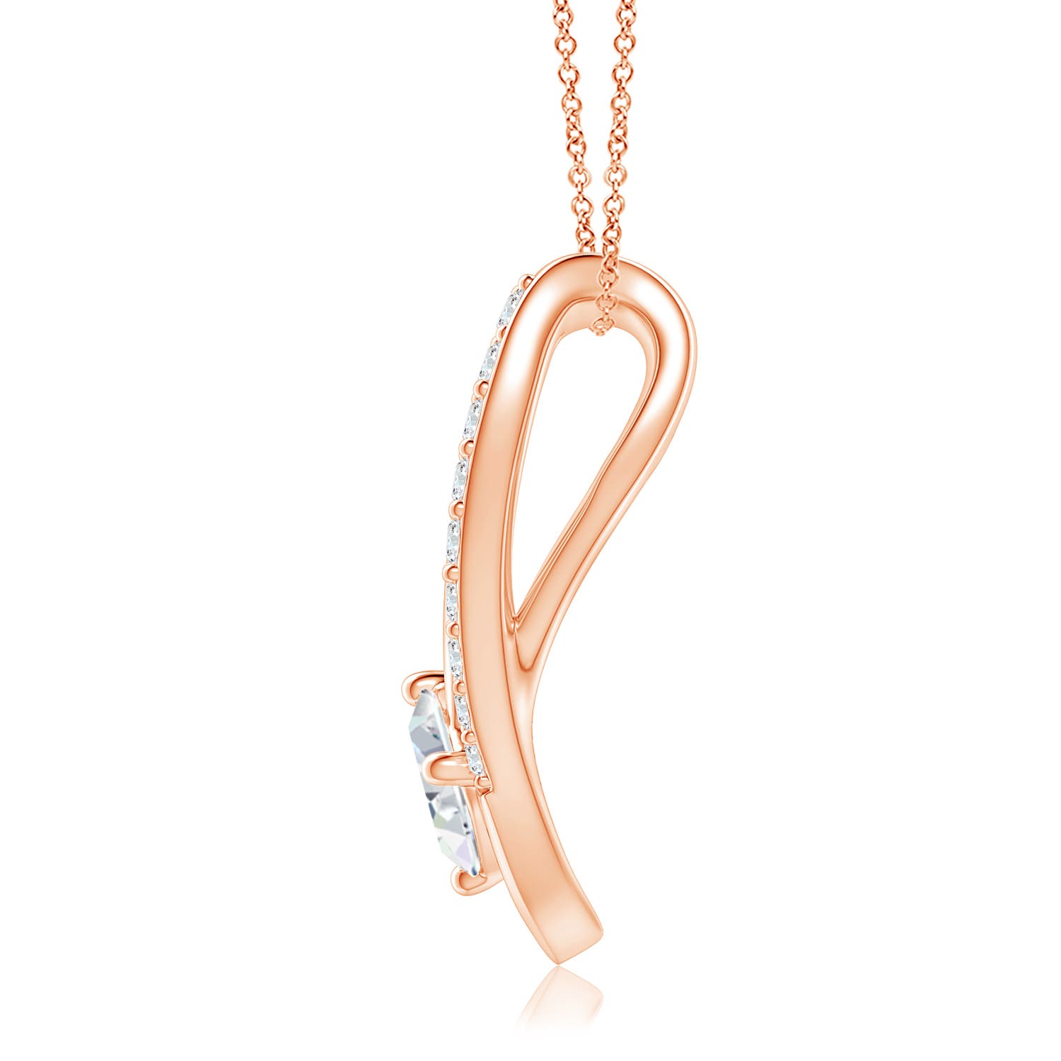 H, SI2 / 0.14 CT / 14 KT Rose Gold