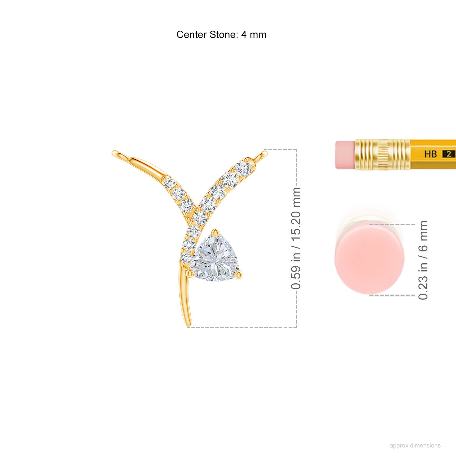 G, VS2 / 0.15 CT / 14 KT Yellow Gold