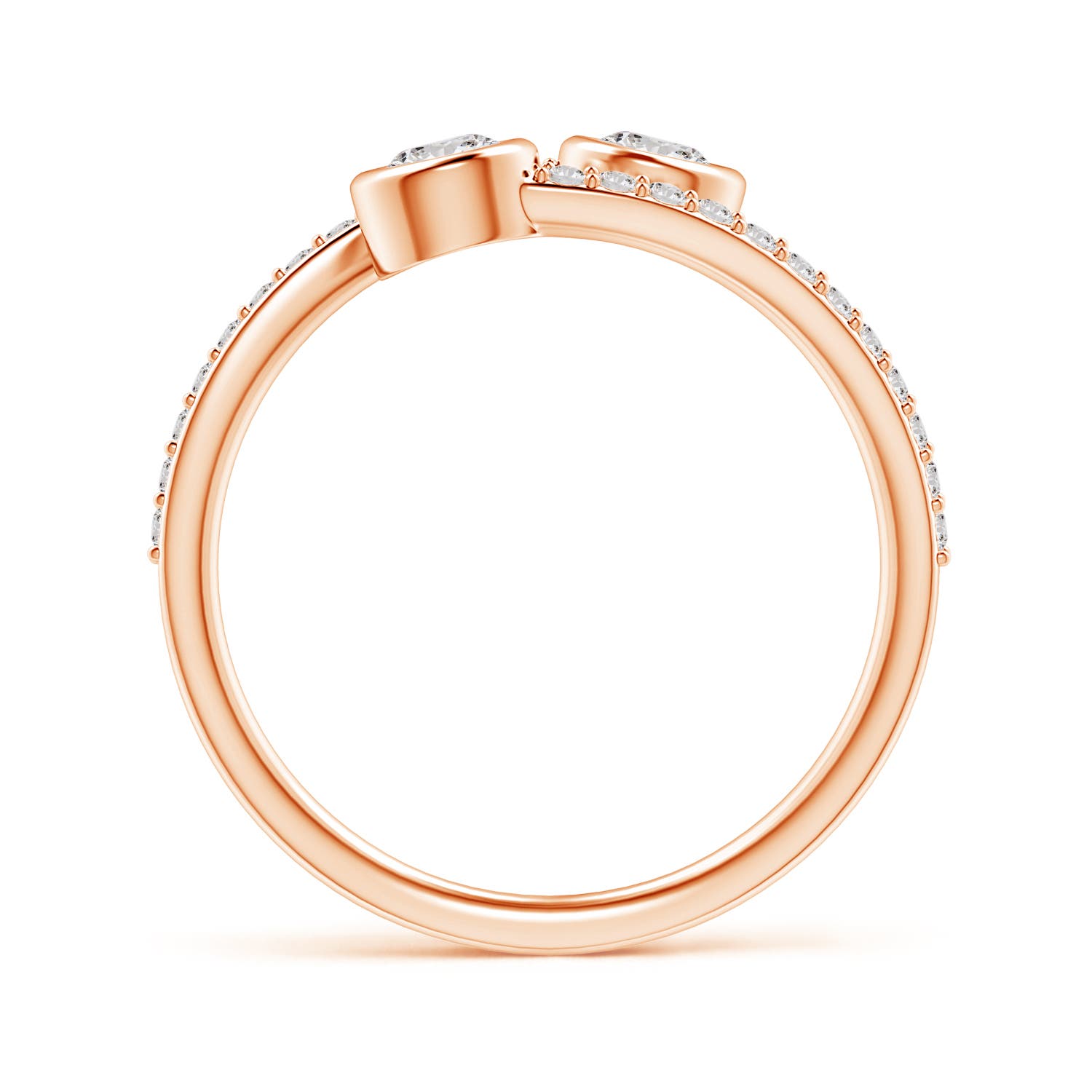 I-J, I1-I2 / 0.55 CT / 14 KT Rose Gold