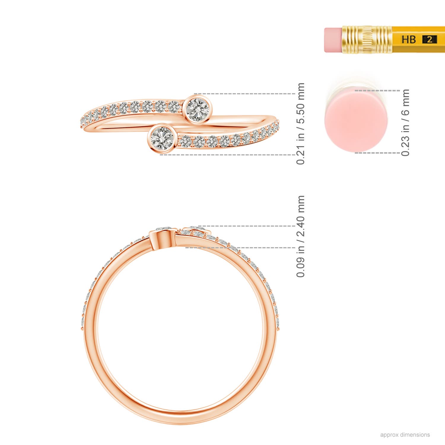 K, I3 / 0.3 CT / 14 KT Rose Gold