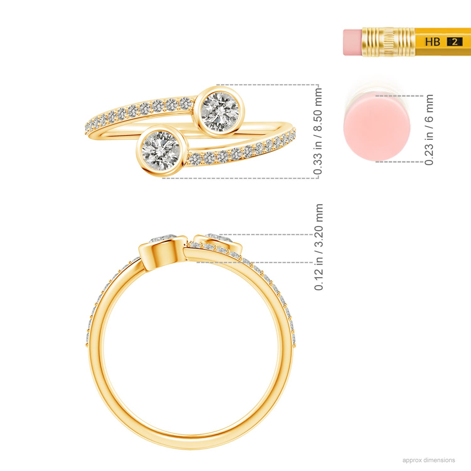 K, I3 / 0.55 CT / 14 KT Yellow Gold