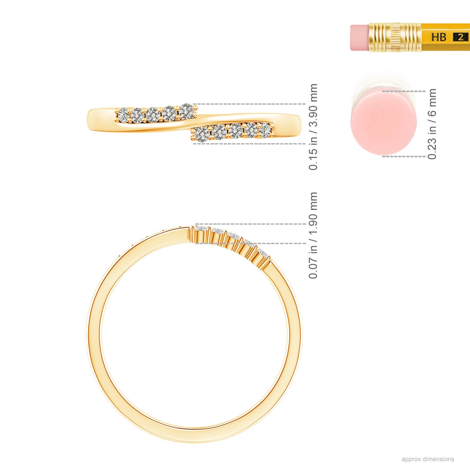K, I3 / 0.12 CT / 14 KT Yellow Gold