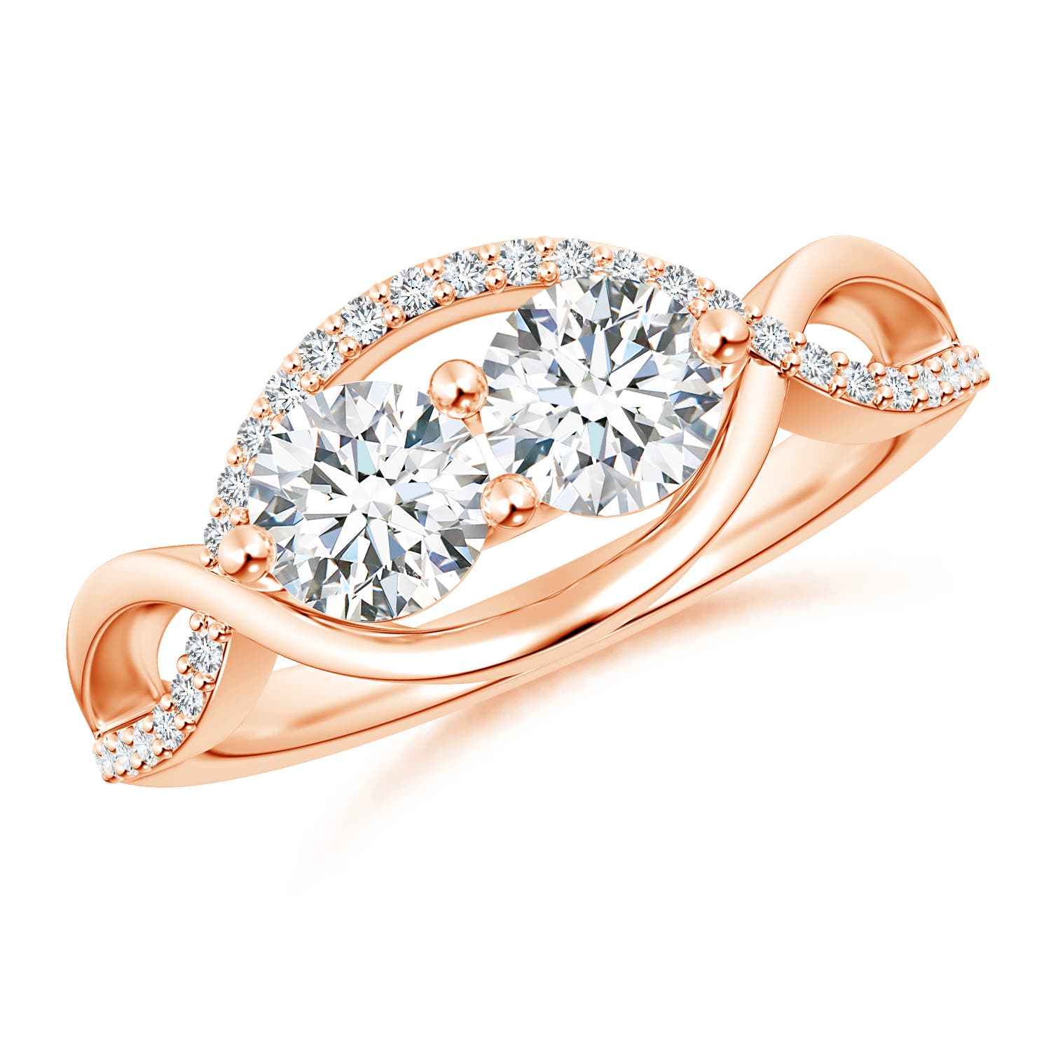 G, VS2 / 1.09 CT / 14 KT Rose Gold