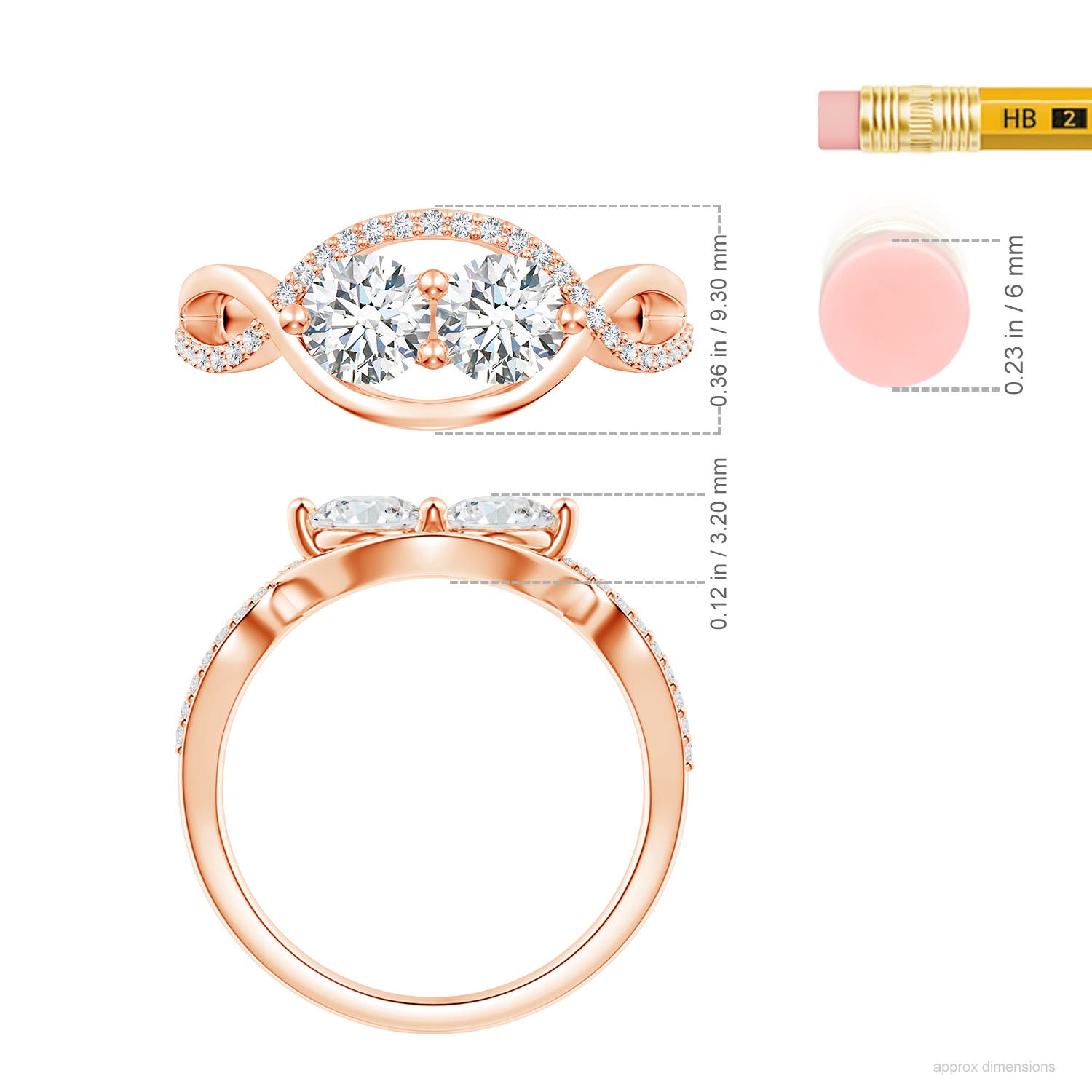 G, VS2 / 1.09 CT / 14 KT Rose Gold