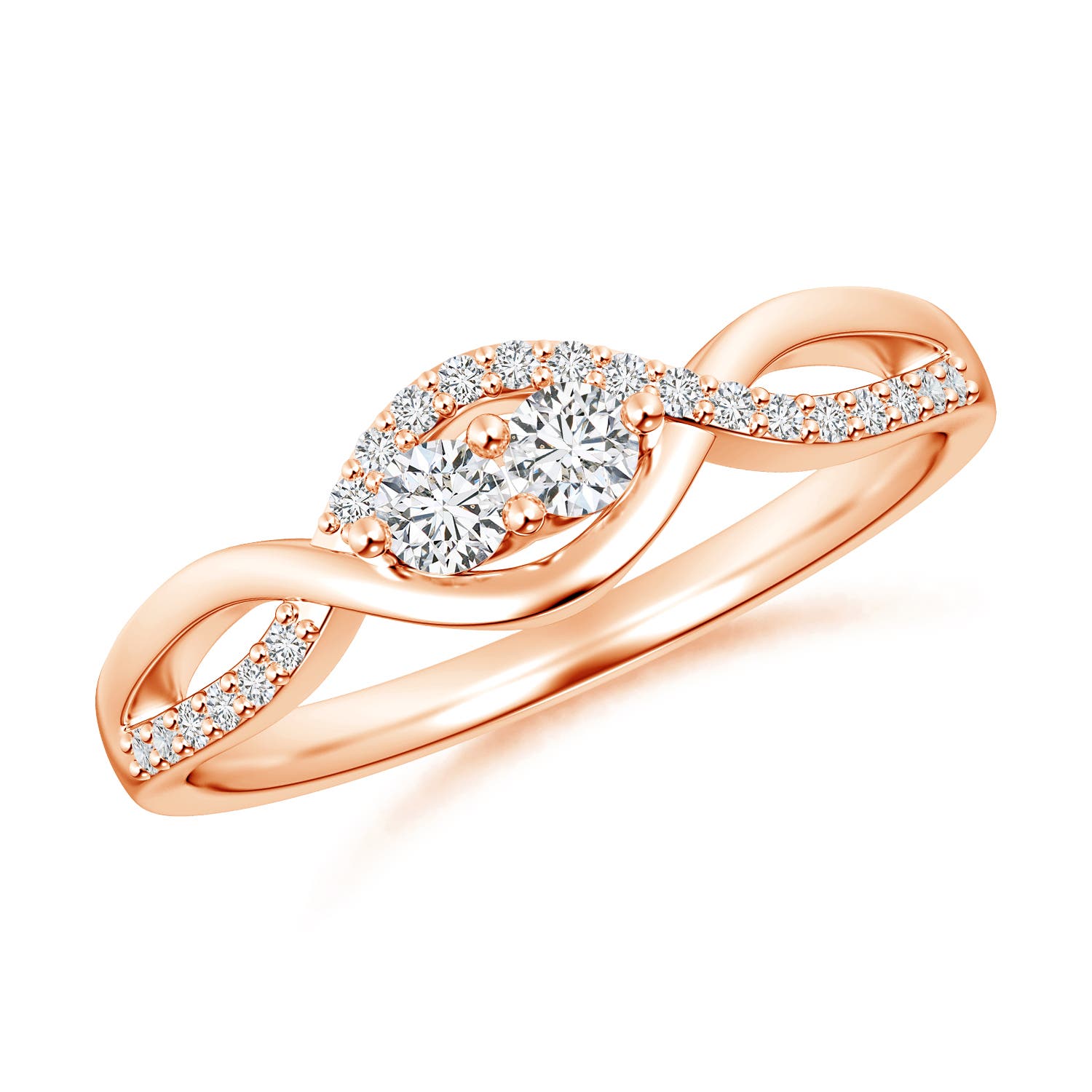 H, SI2 / 0.26 CT / 14 KT Rose Gold