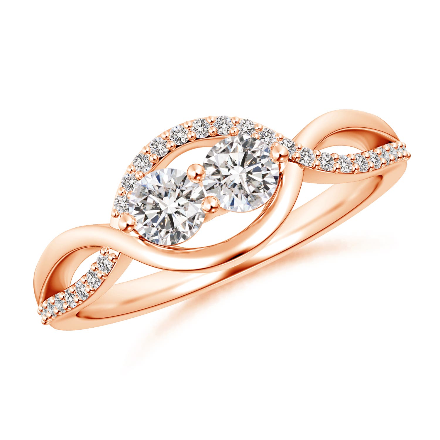 I-J, I1-I2 / 0.54 CT / 14 KT Rose Gold