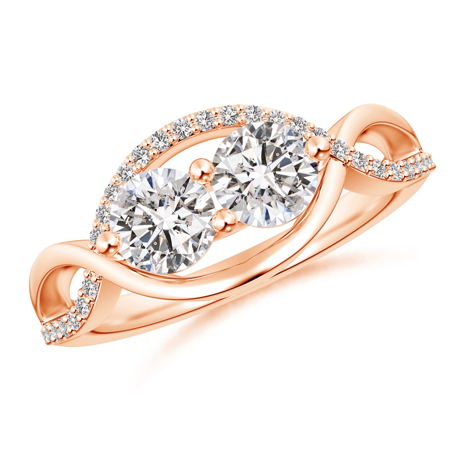 I-J, I1-I2 / 1.09 CT / 14 KT Rose Gold