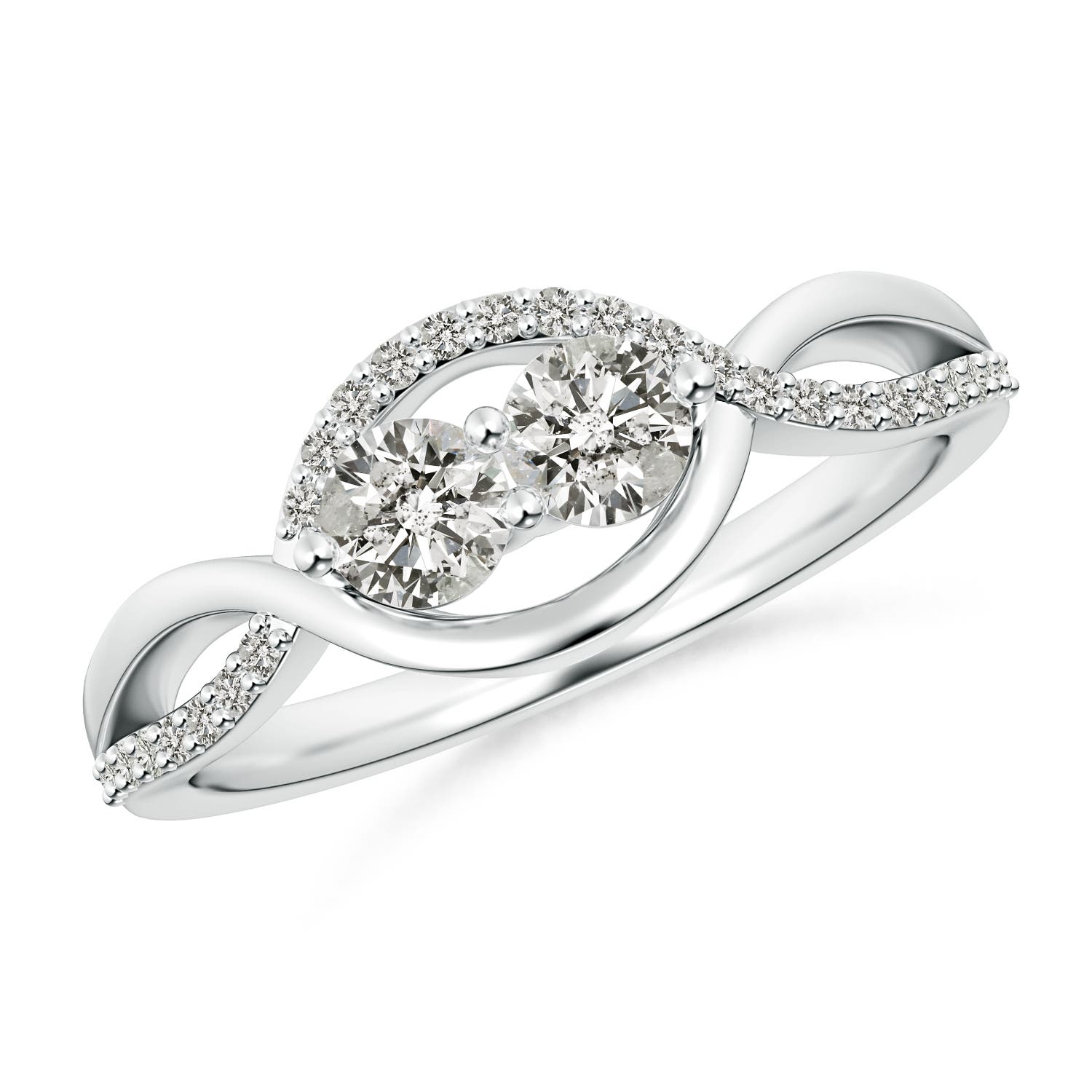 K, I3 / 0.54 CT / 14 KT White Gold