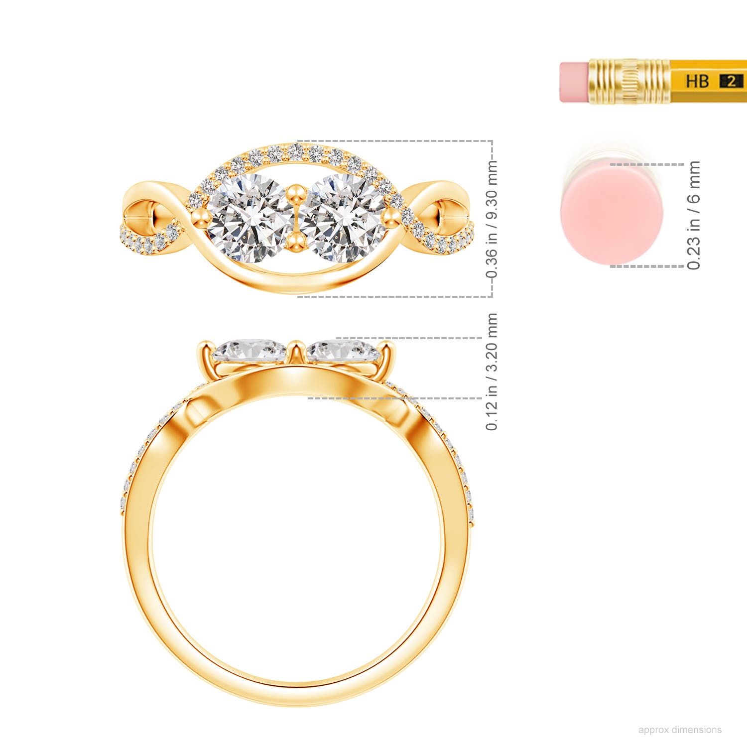 I-J, I1-I2 / 1.09 CT / 14 KT Yellow Gold