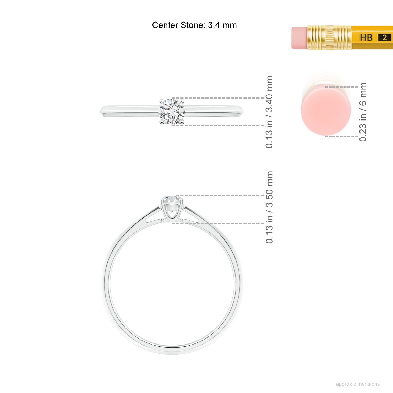 H, SI2 / 0.15 CT / 14 KT White Gold