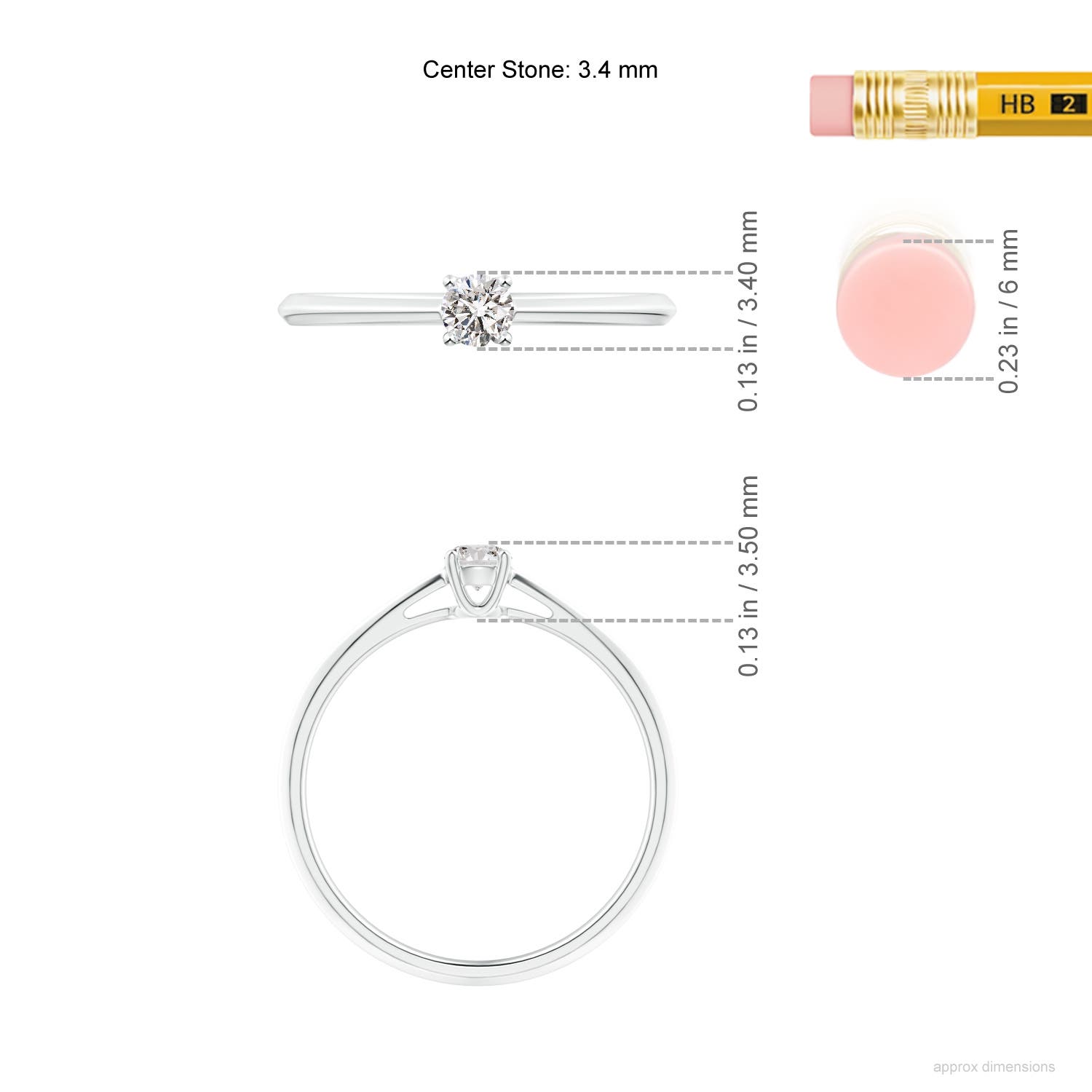 I-J, I1-I2 / 0.15 CT / 14 KT White Gold