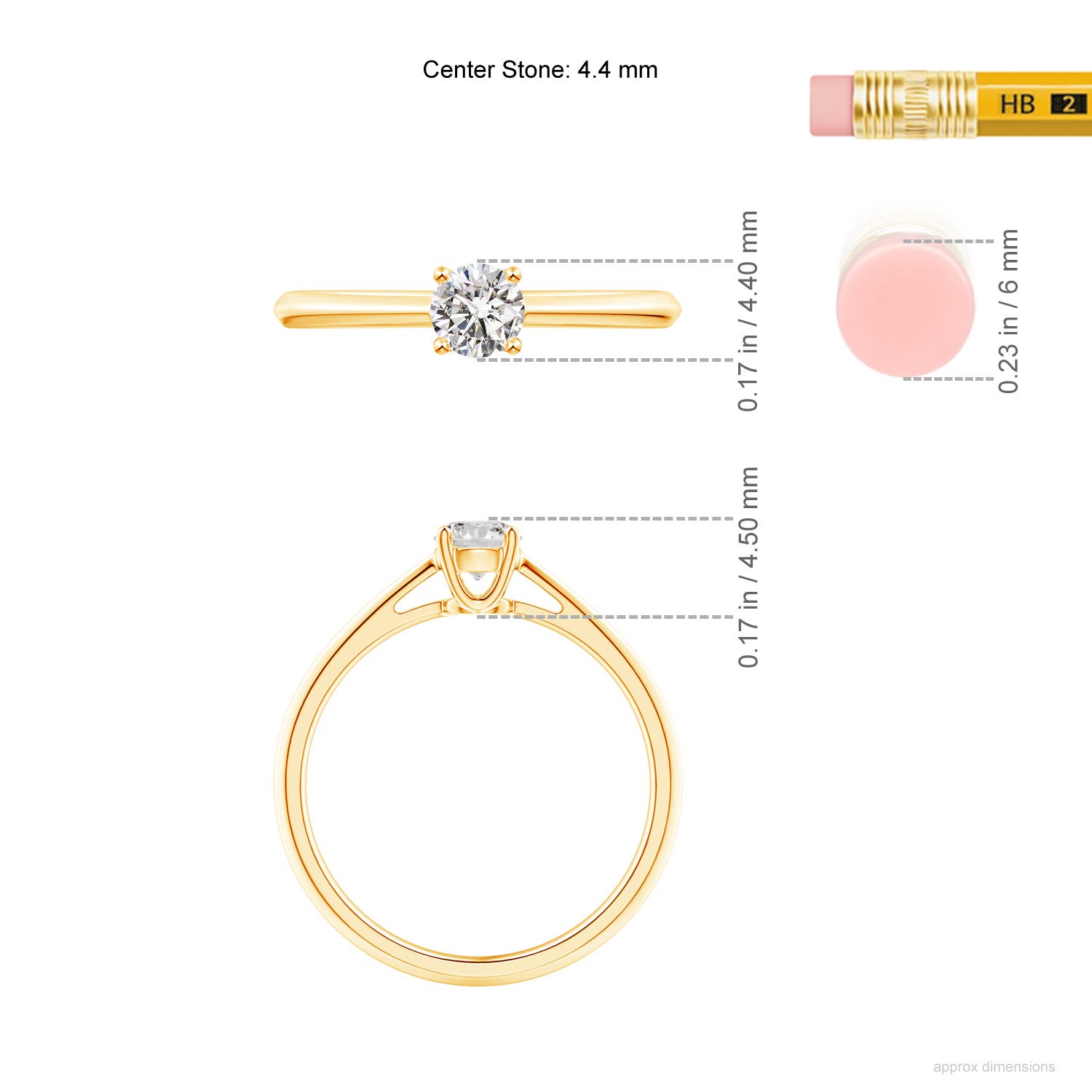 I-J, I1-I2 / 0.33 CT / 14 KT Yellow Gold