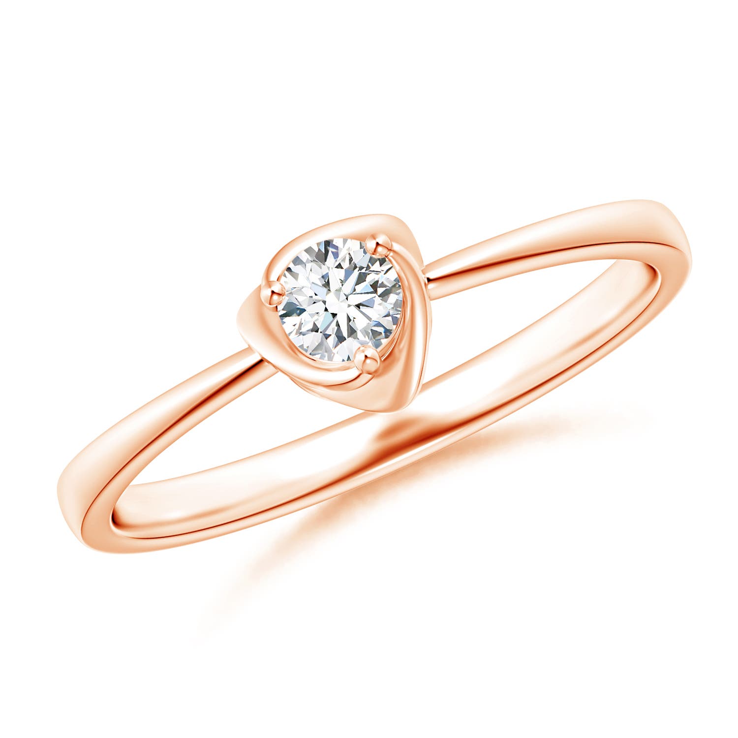 G, VS2 / 0.15 CT / 14 KT Rose Gold