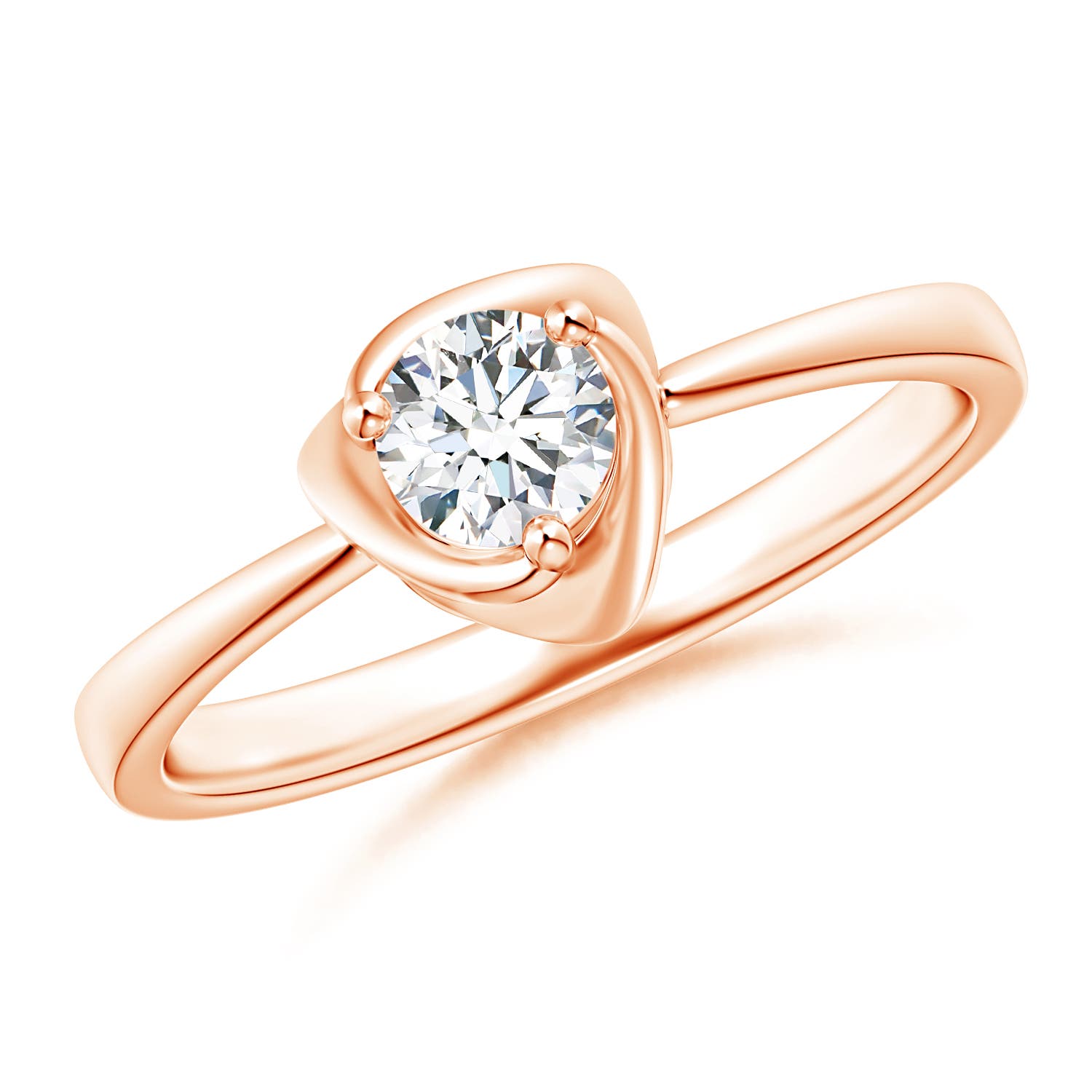 G, VS2 / 0.33 CT / 14 KT Rose Gold