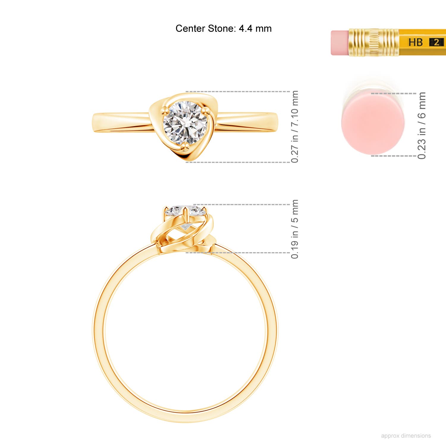 I-J, I1-I2 / 0.33 CT / 14 KT Yellow Gold